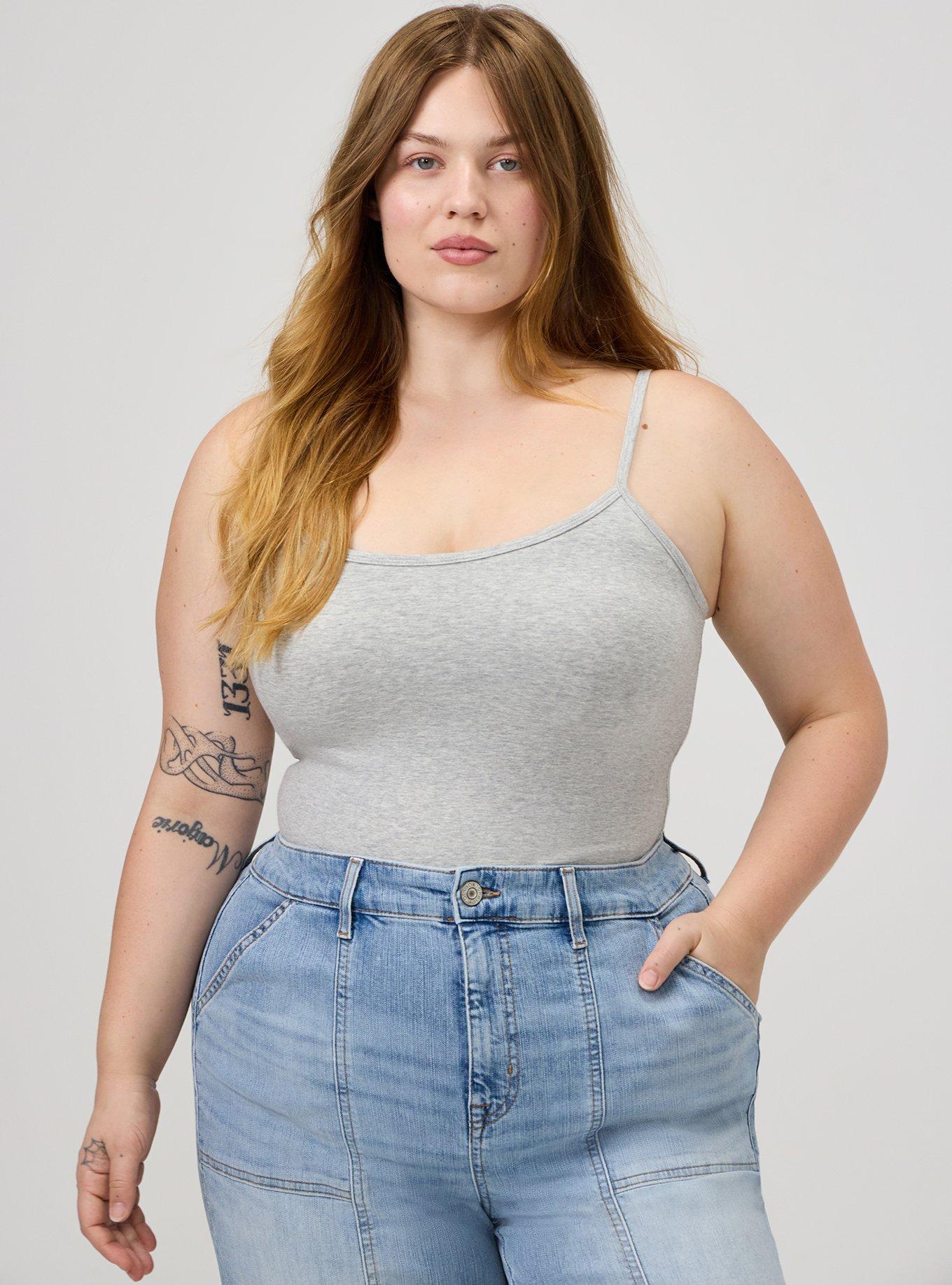 Foxy Scoop Built In Bra Cami, LIGHTEST HEATHER GREY, alternate