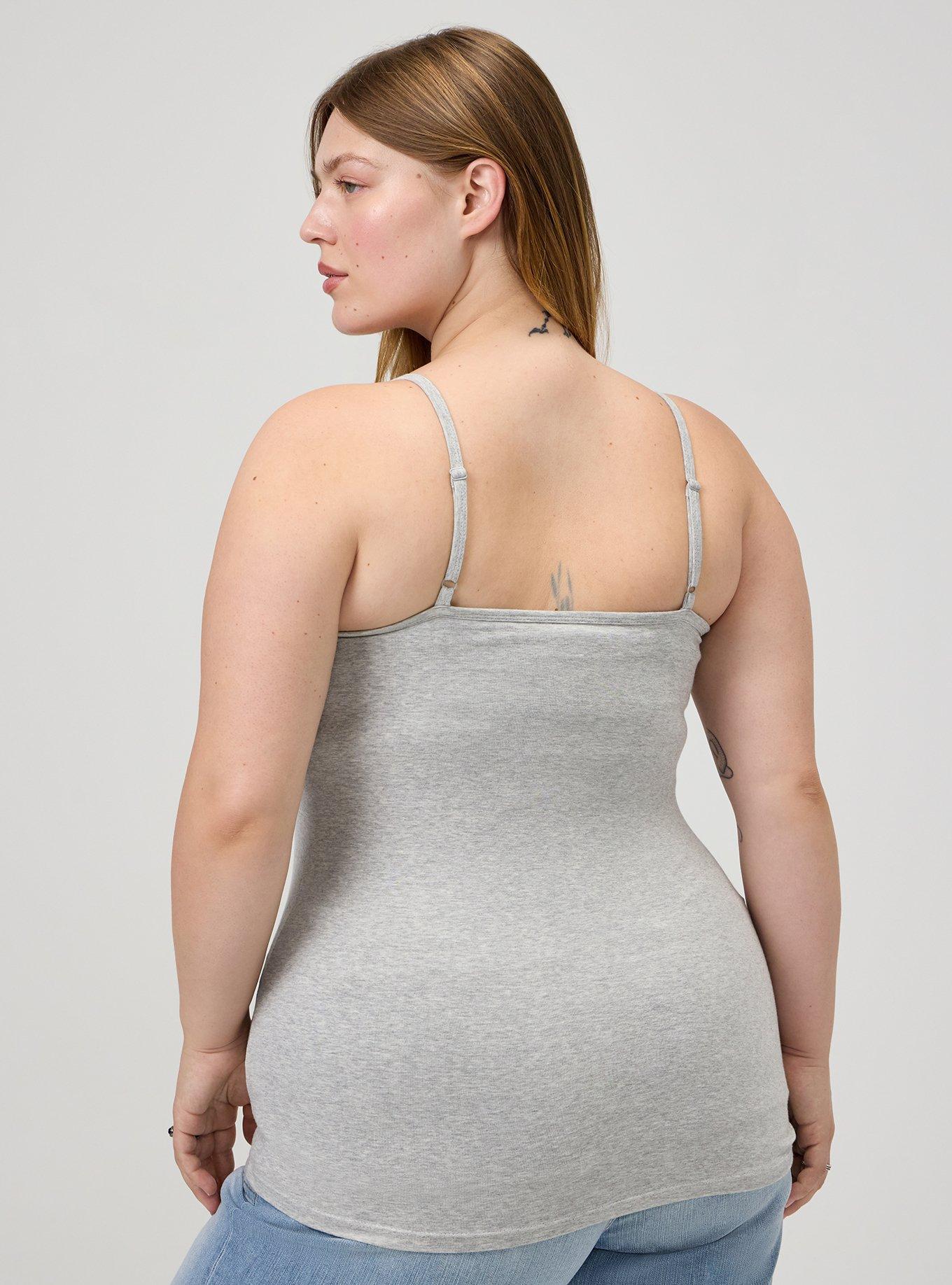 Foxy Scoop Built In Bra Cami, LIGHTEST HEATHER GREY, alternate