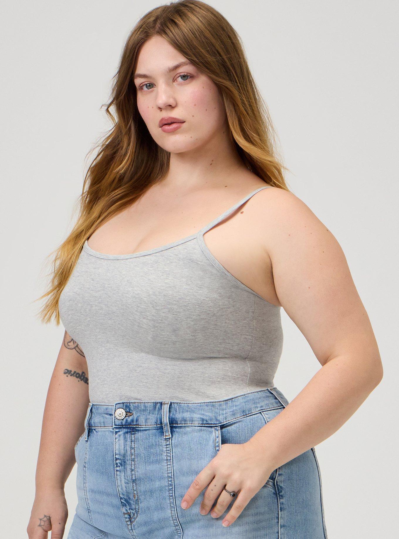 Foxy Scoop Built In Bra Cami, LIGHTEST HEATHER GREY, alternate
