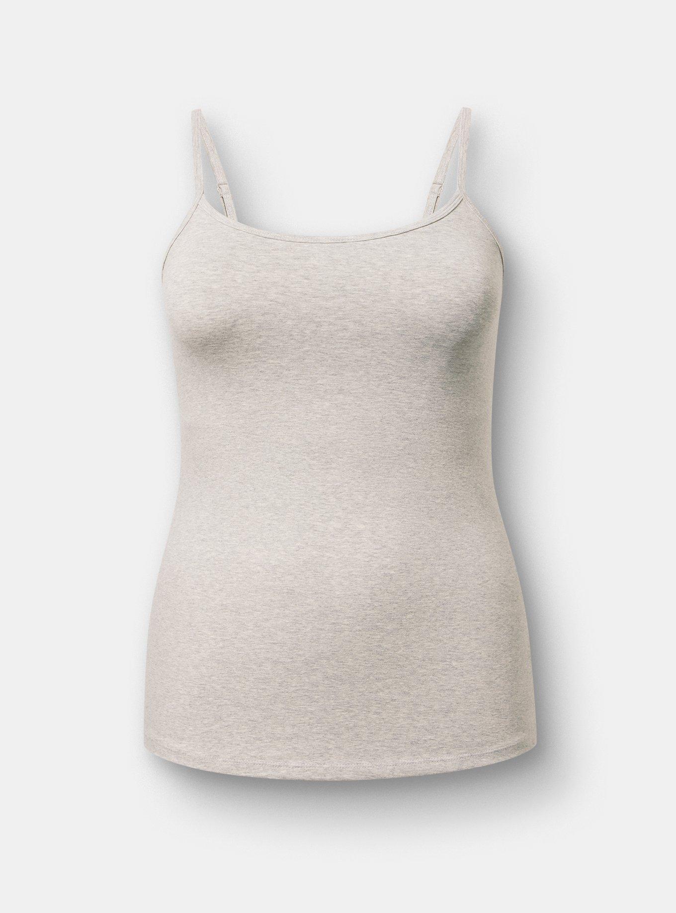 Foxy Scoop Built In Bra Cami, LIGHTEST HEATHER GREY, hi-res