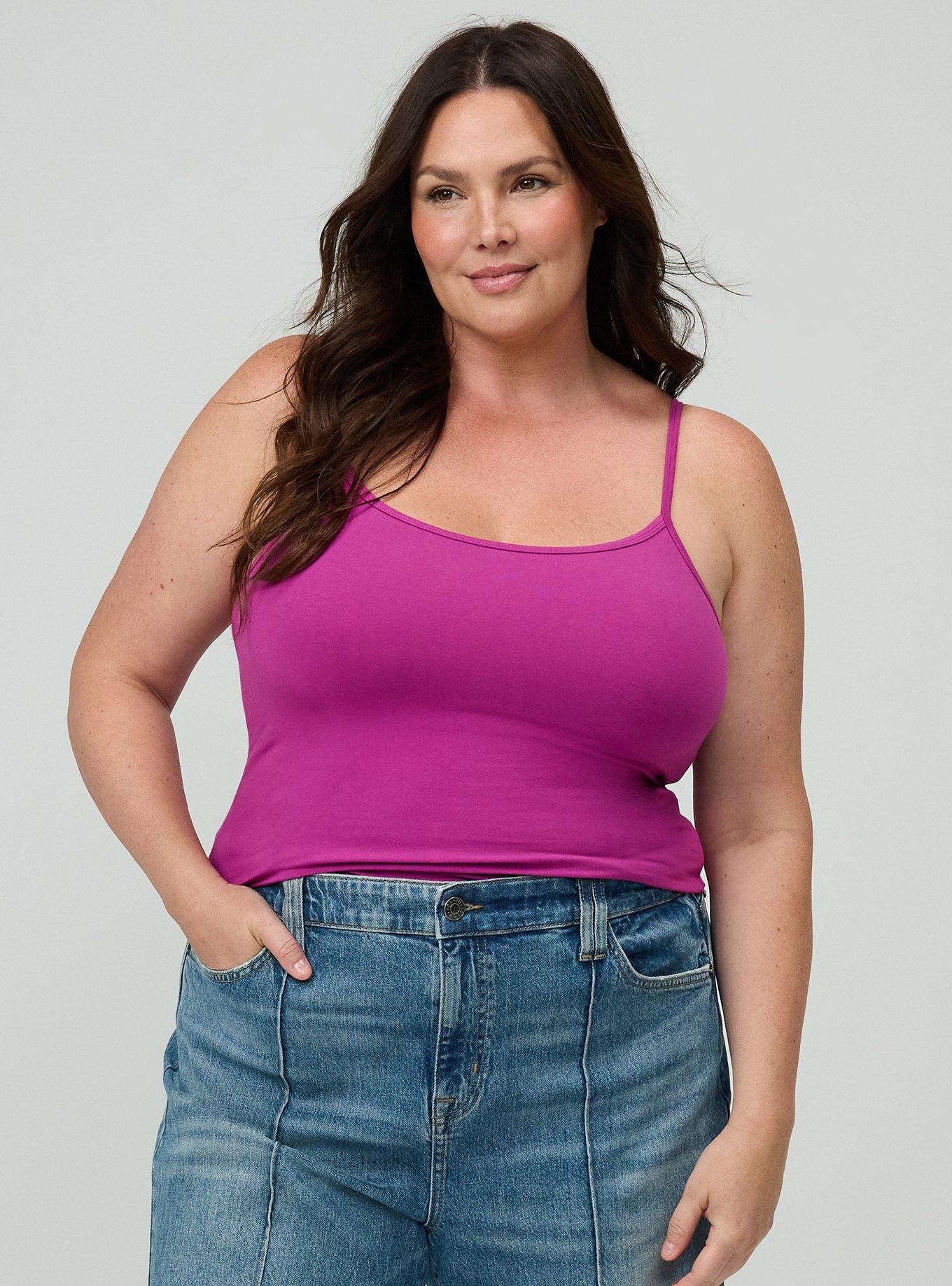 Foxy Scoop Built-In Bra Cami, WILD ASTER, alternate