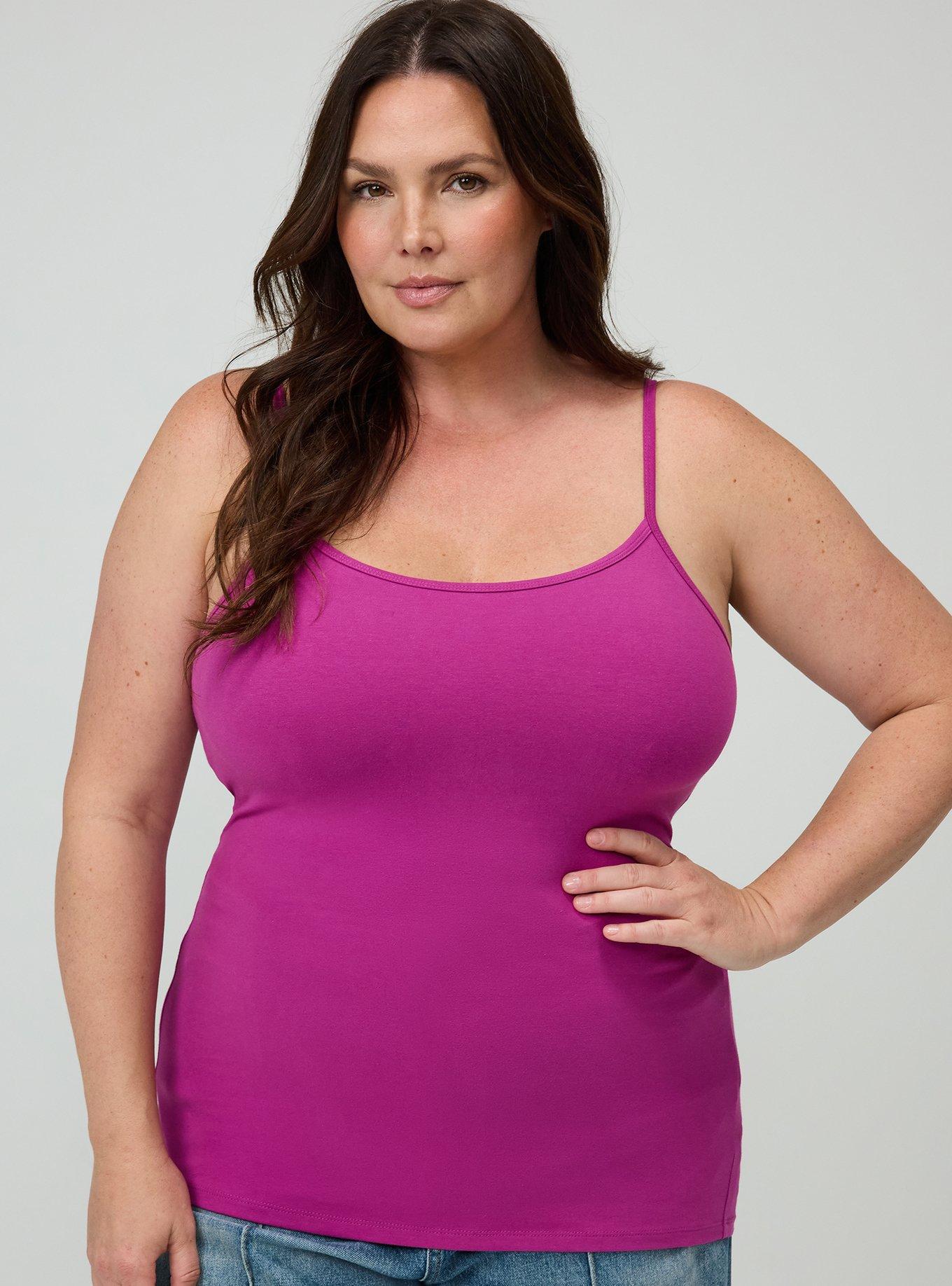 Foxy Scoop Built-In Bra Cami, WILD ASTER, hi-res