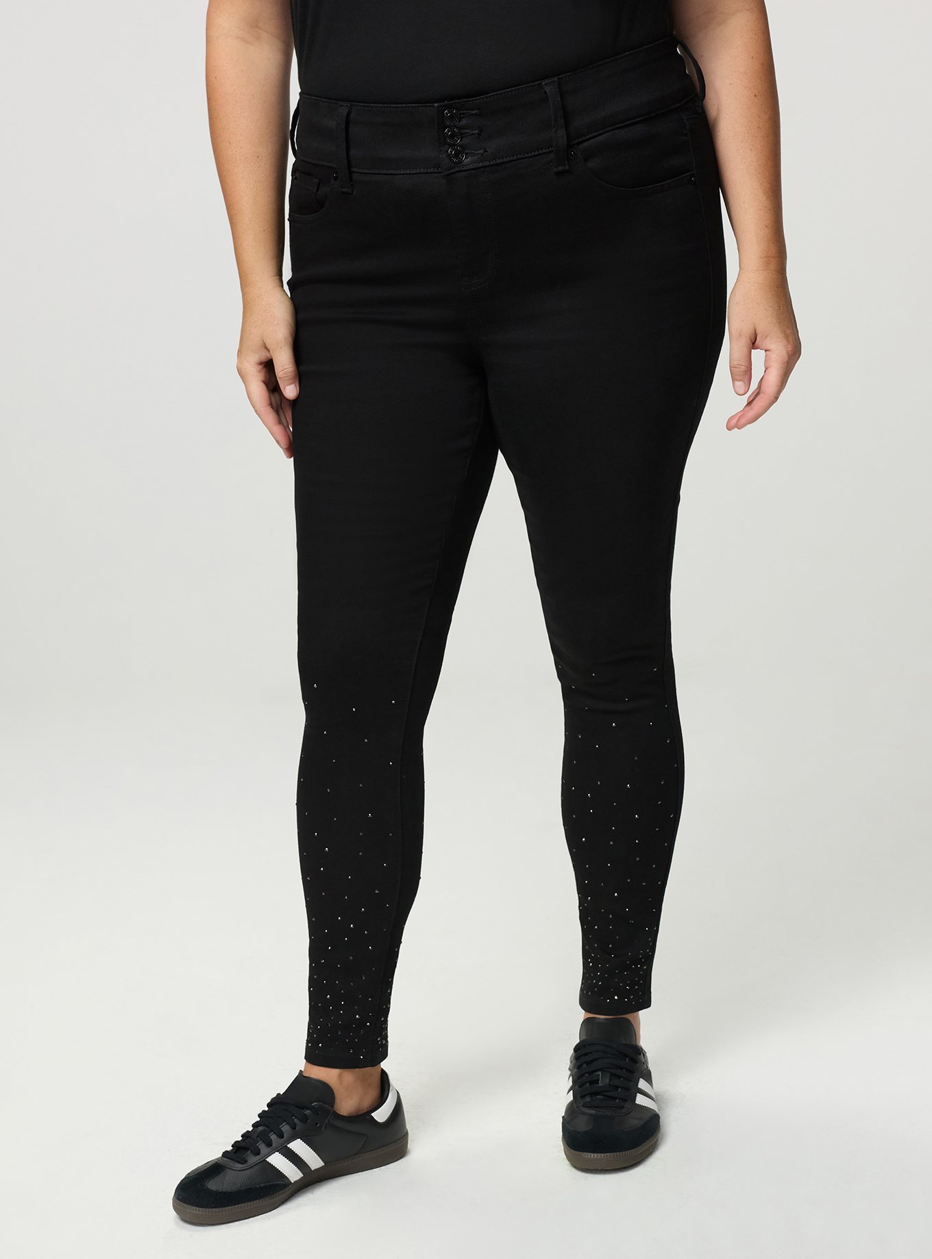 Jegging High-Rise Skinny Jean, BLACK RHINESTONE, alternate