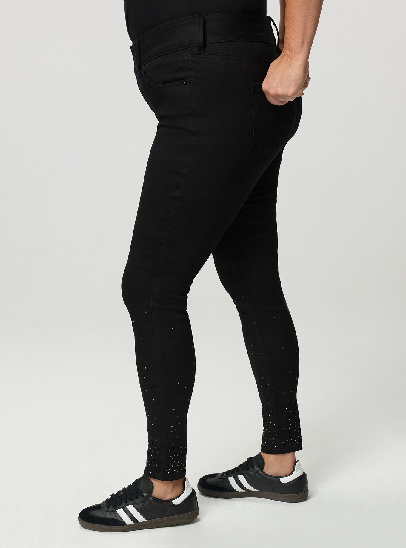 Jegging High-Rise Skinny Jean, BLACK RHINESTONE, alternate