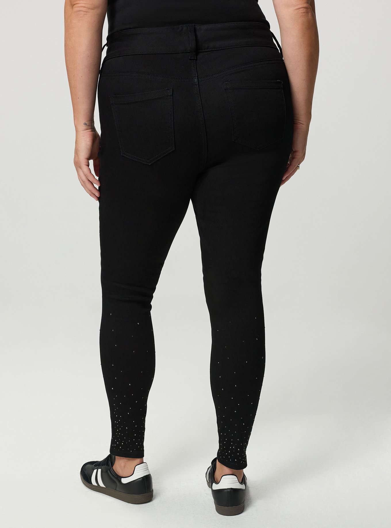 Jegging High-Rise Skinny Jean, BLACK RHINESTONE, alternate