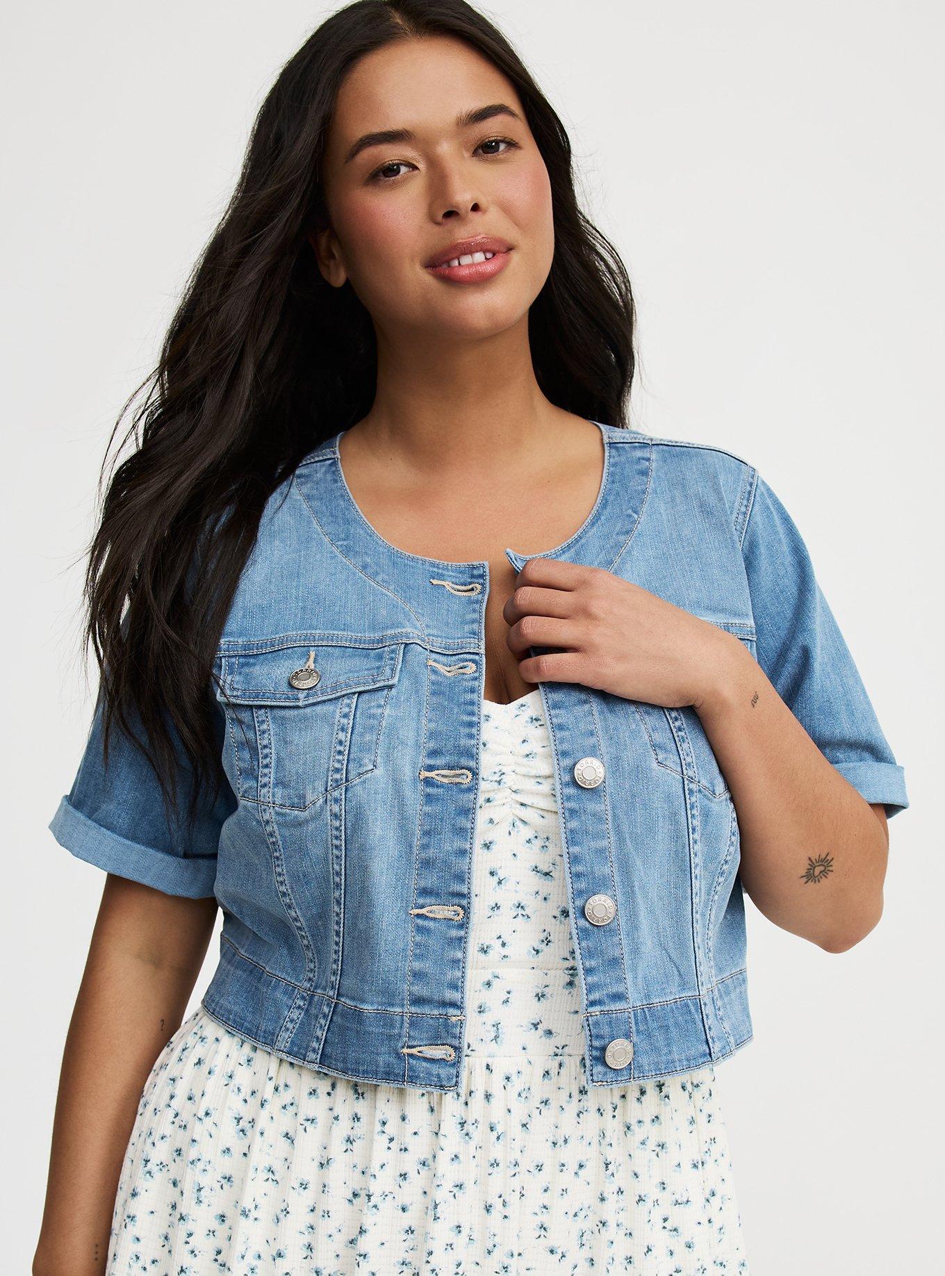 DENIM CROP BOLERO Torrid popular