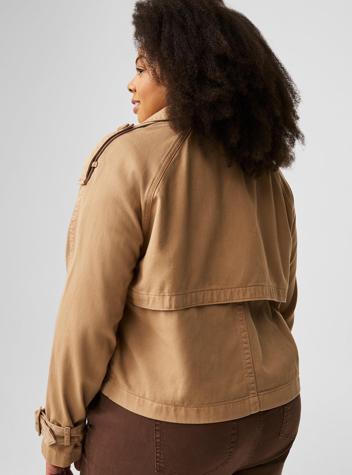 Lightweight Twill Crop Trench 