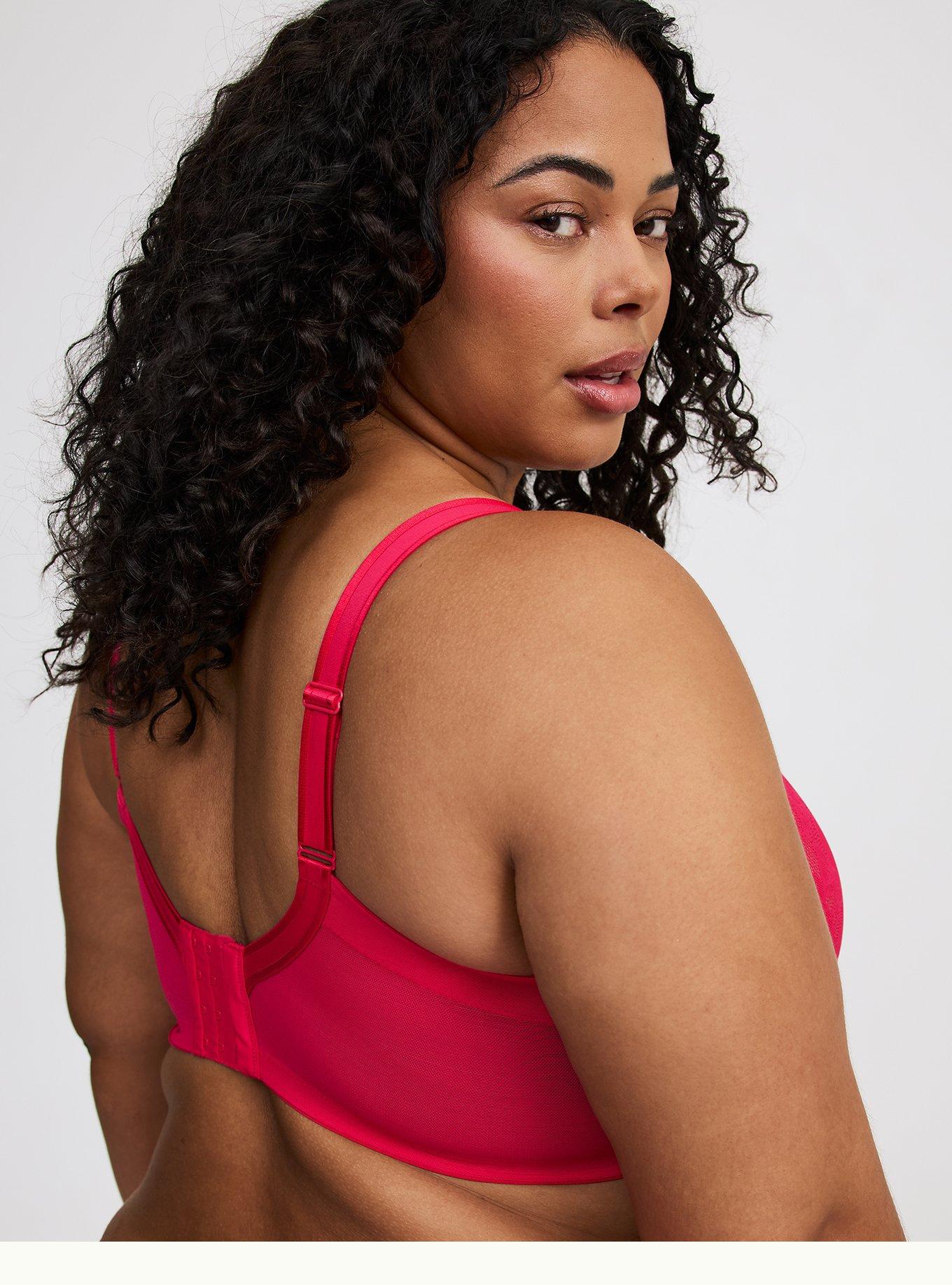 Full-Coverage Unlined Lace Bra