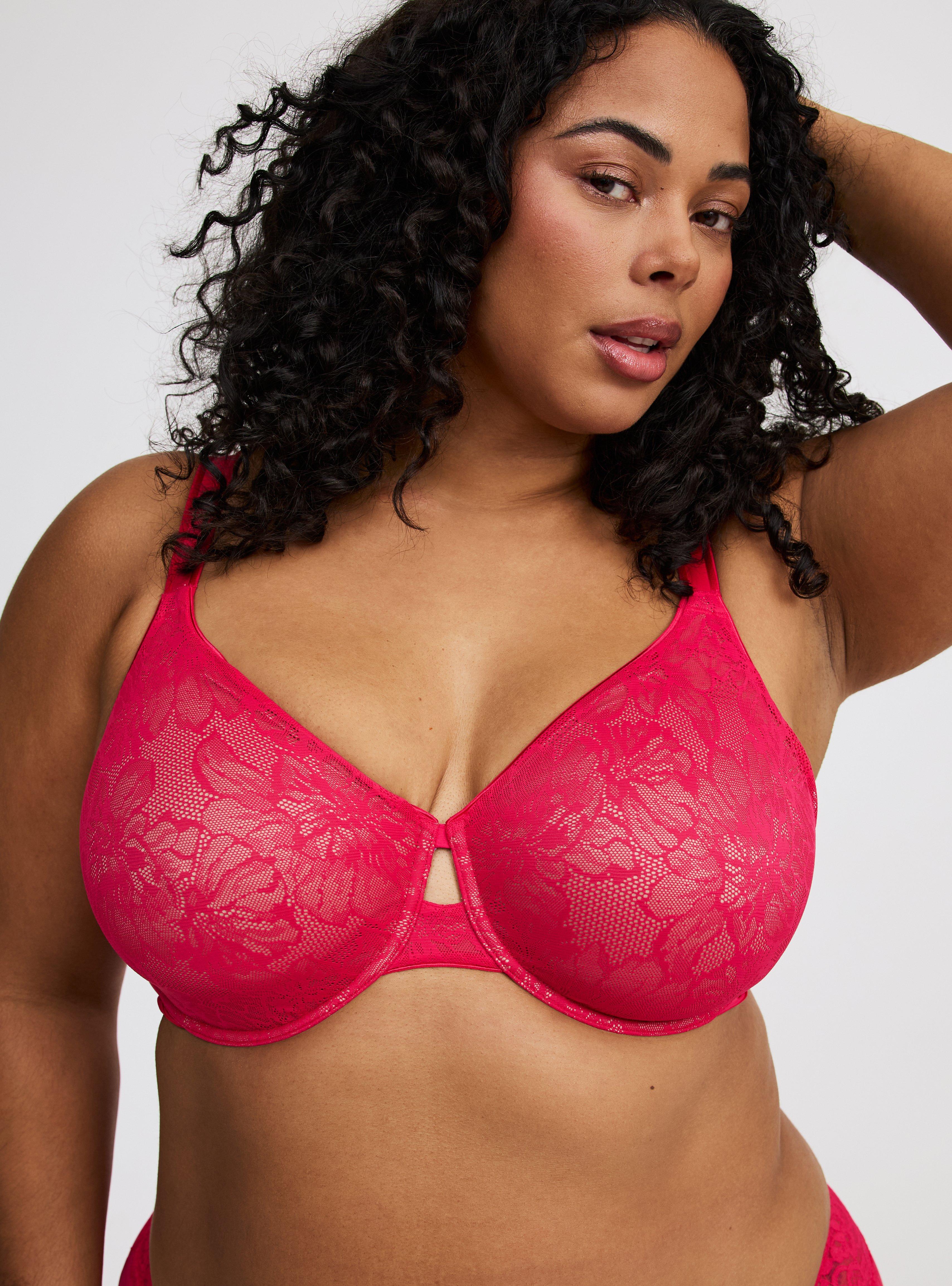 Full-Coverage Unlined Lace Bra