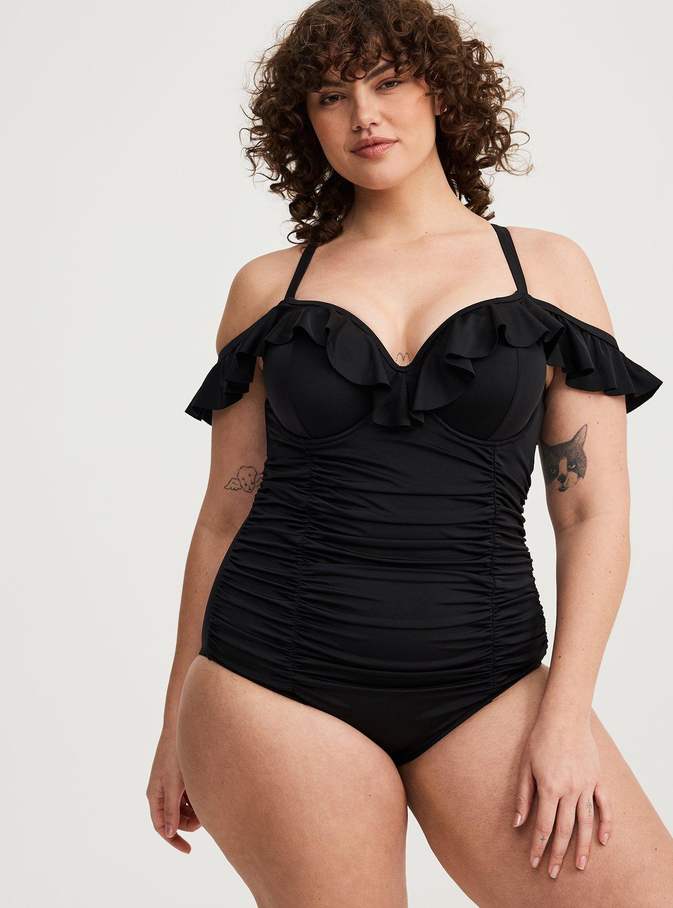 Ruffled One-Piece Swimsuit