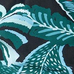 Wire-Free XO Cinch Side Tankini, SAMBA TROPICAL DEEP BLACK, swatch