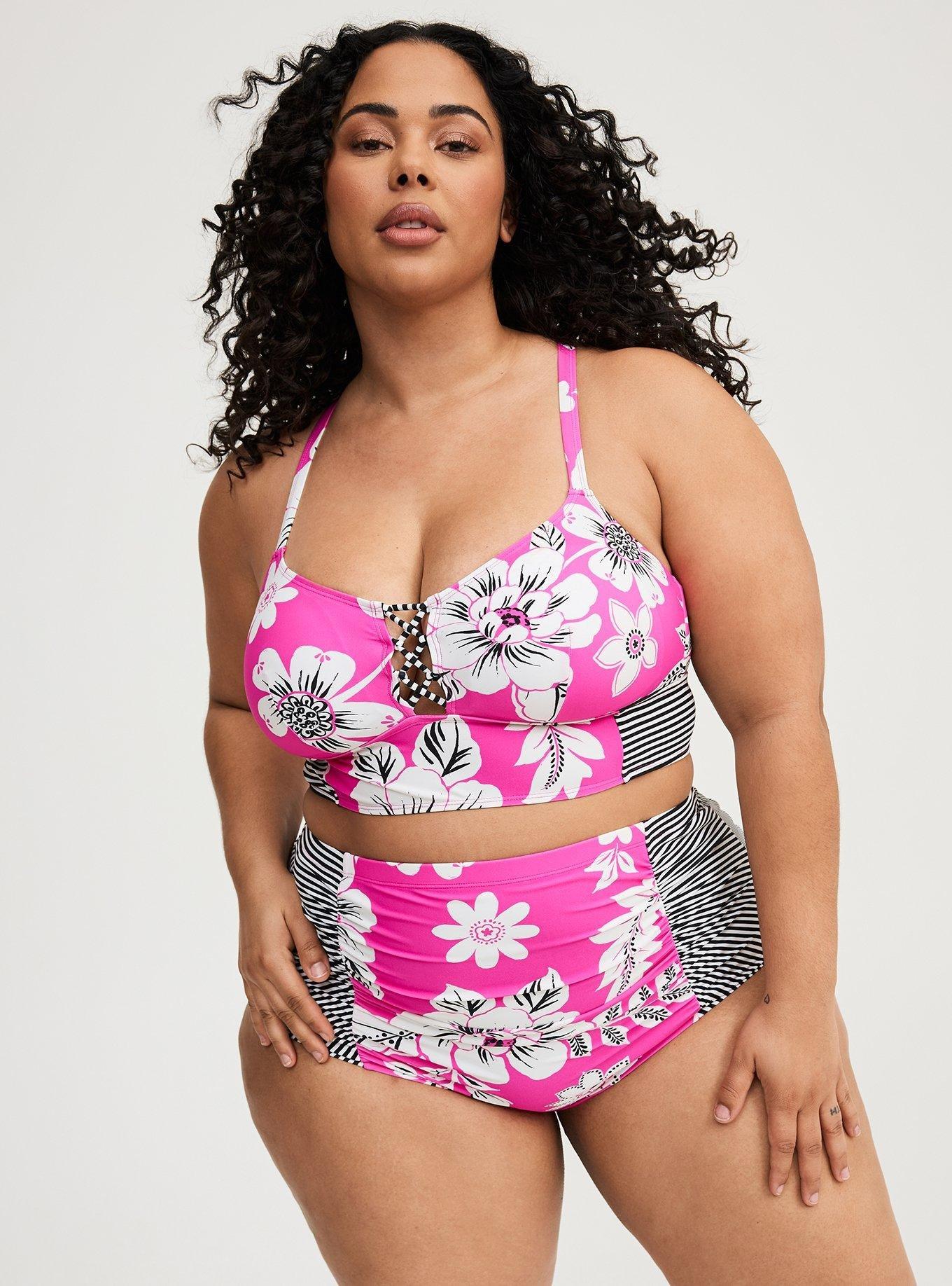 XO Wire-Free Lace-Up Bikini Top