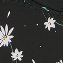 Second Skin Cross Front Mid-Rise Brief Panty, DAISY DANCE FLORAL BLACK, swatch
