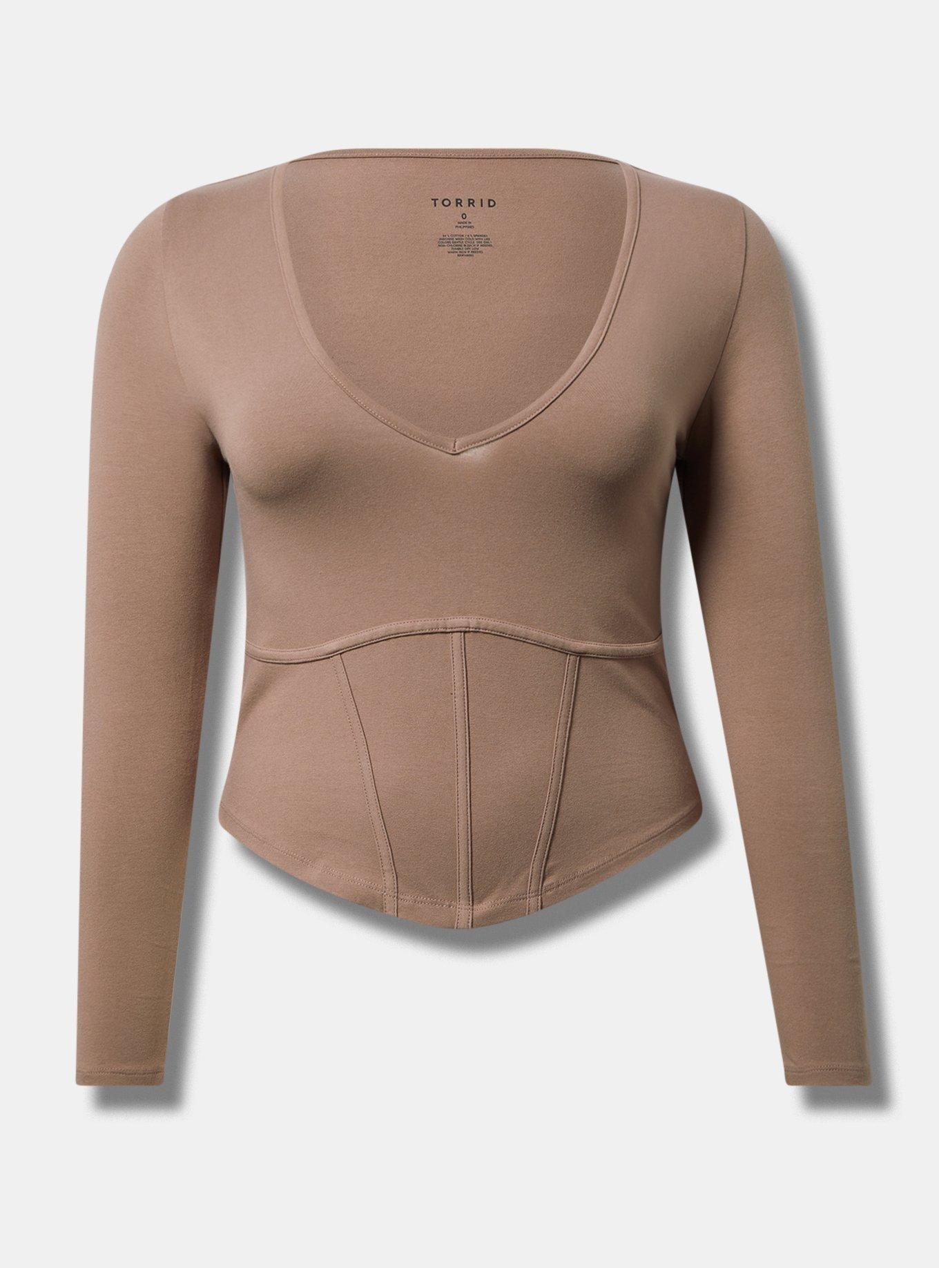 Foxy V-Neck Corset Crop Top