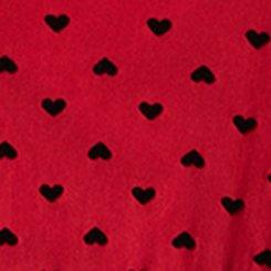 A-line Midi Dress, JESTER RED WITH BLACK FLOCKED HEART, swatch