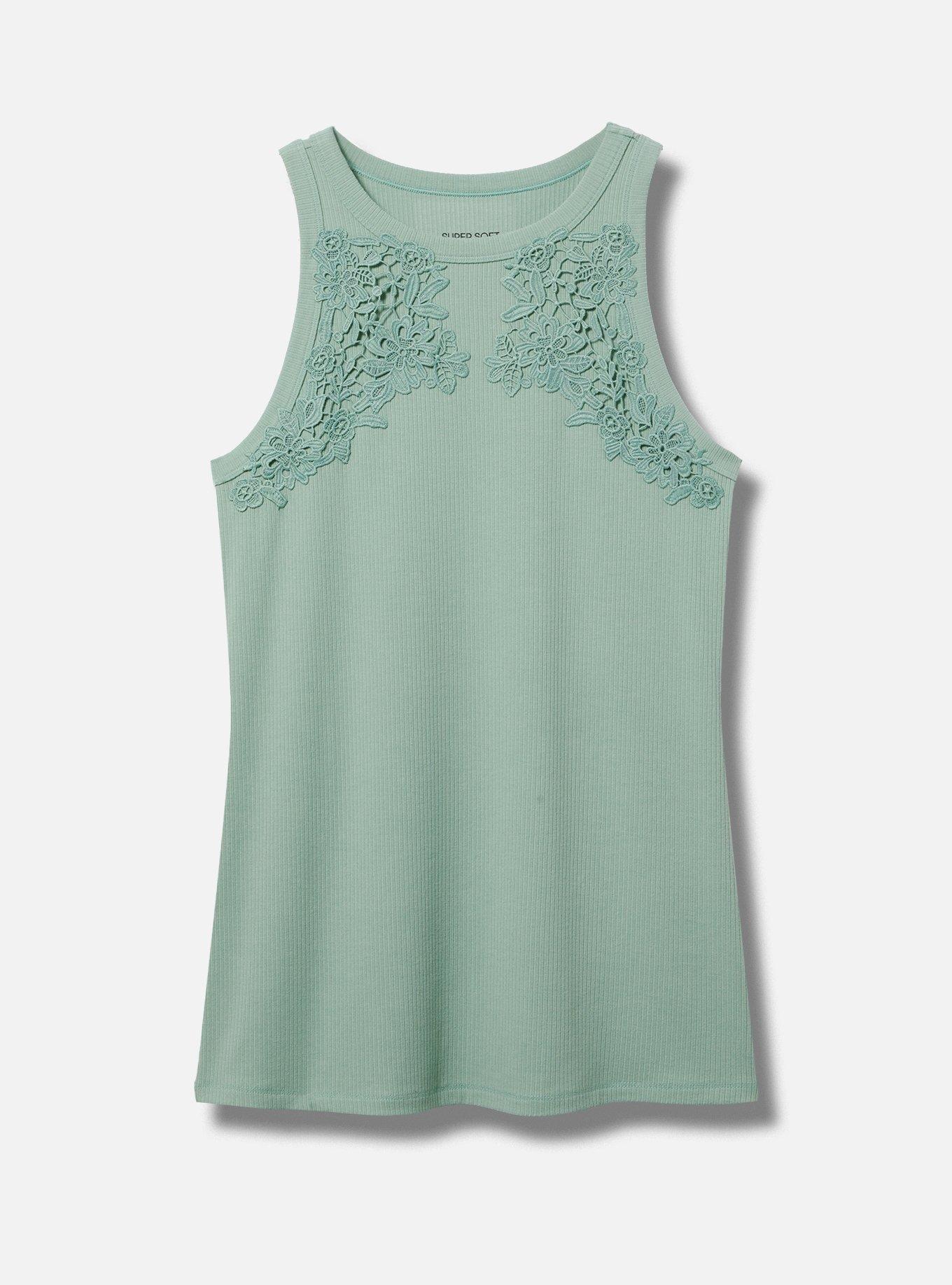 Ribbed High Neck Tank