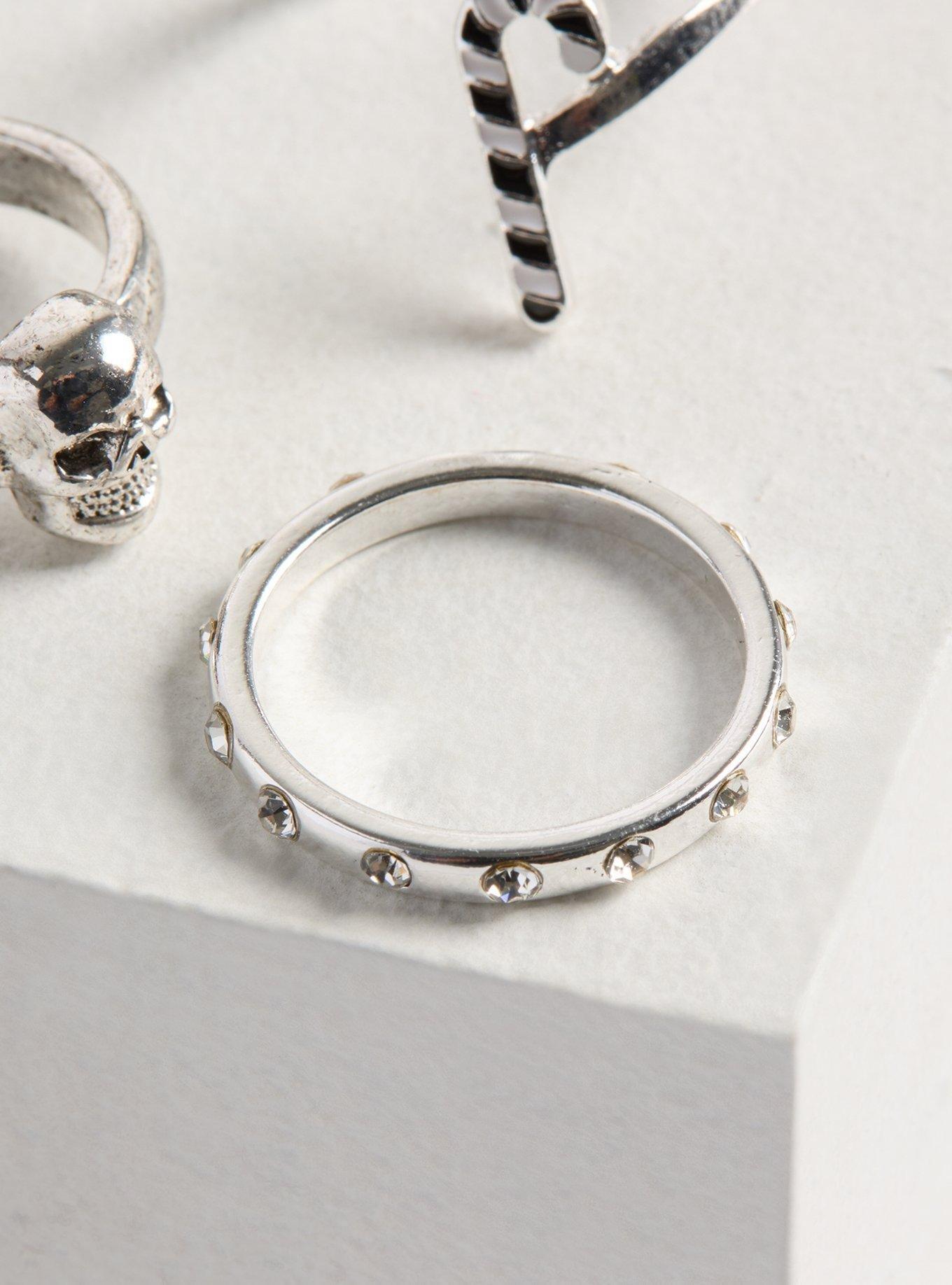 Plus Size - Skull Snowflake Stackable Ring Set - Torrid