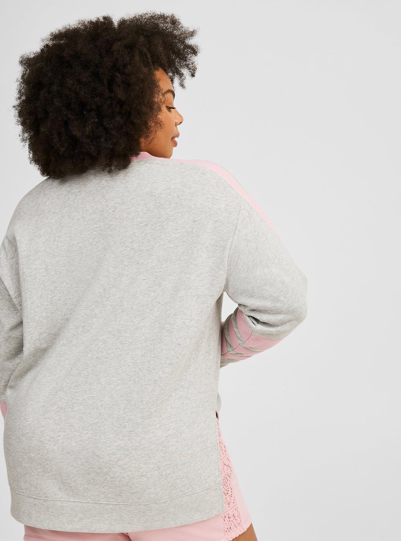 Step Hem V-Neck Sweatshirt