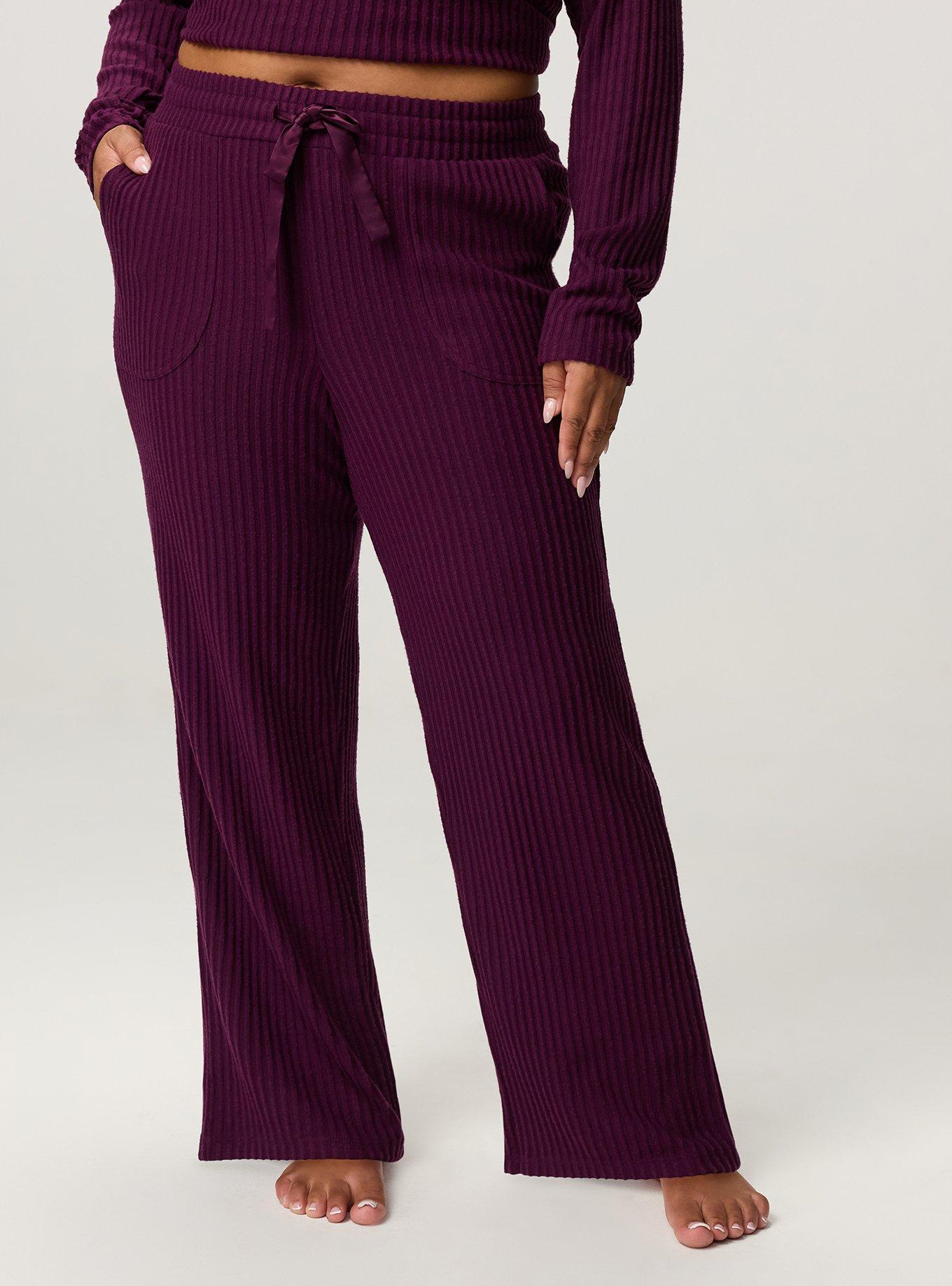 Super Soft Plush Rib Lounge Pant, WINTER BLOOM, alternate