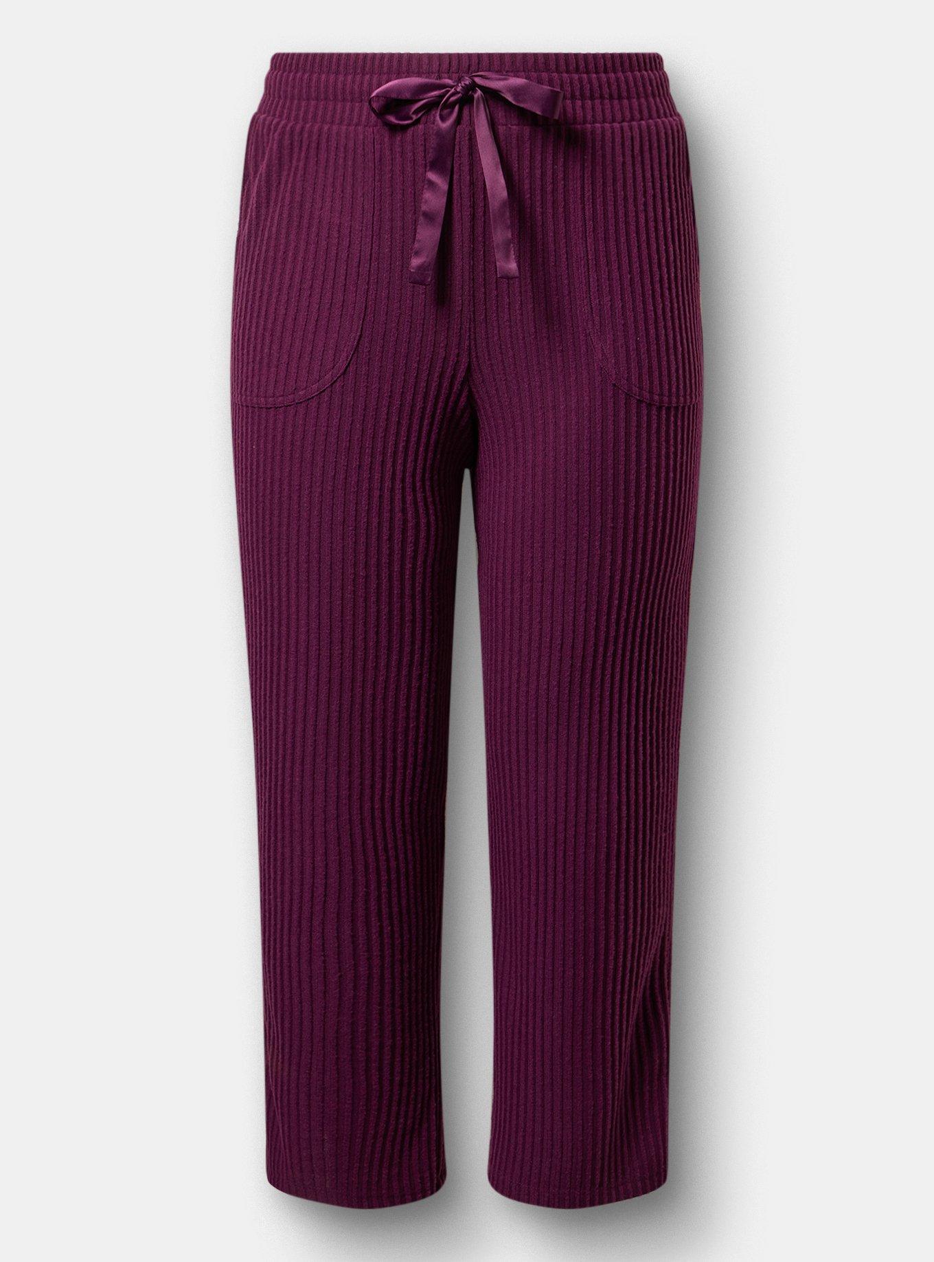 Super Soft Plush Rib Lounge Pant, WINTER BLOOM, flat