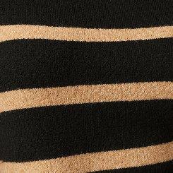 Vegan Cashmere Boat Neck Pullover, BLACK STRIPE, swatch