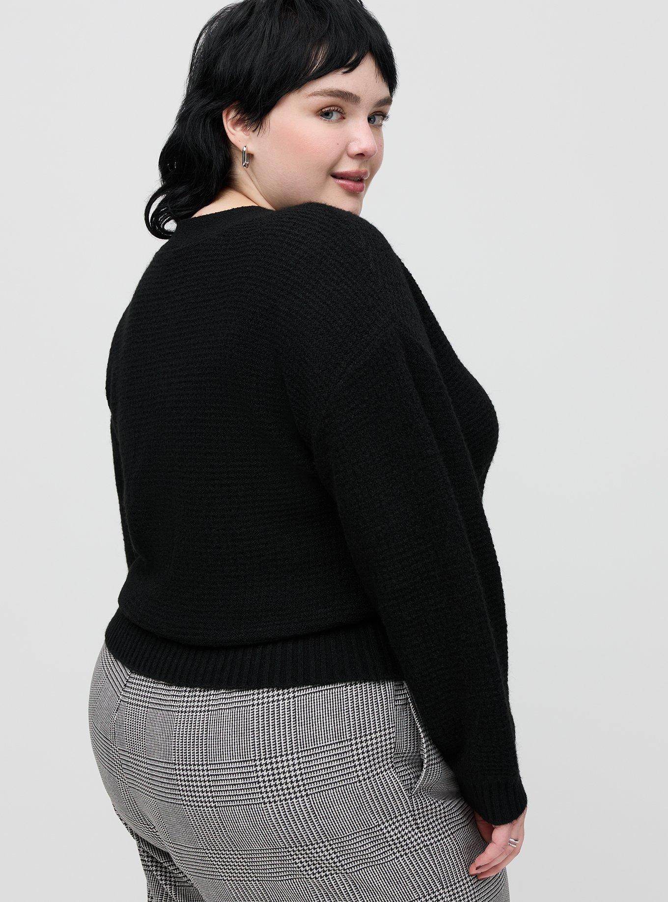 Drop Shoulder Textured Cardigan