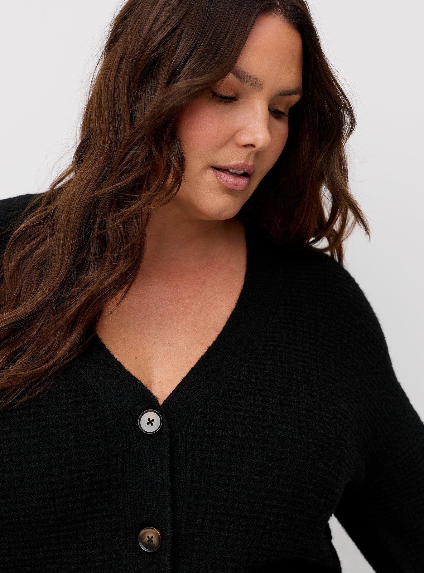 Plus Size - Drop Shoulder Textured Cardigan - Torrid
