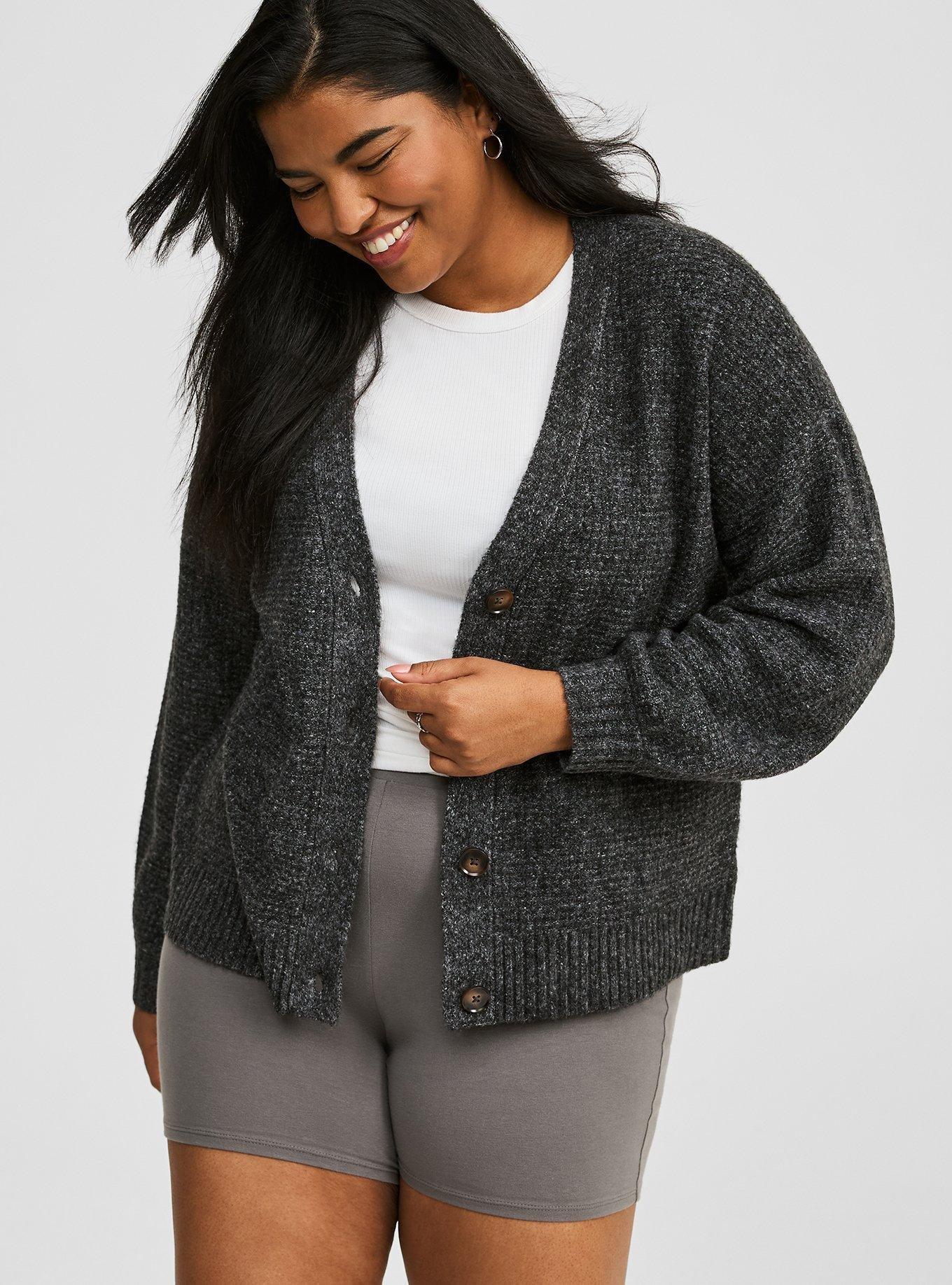 Vegan Cashmere Textured Cardigan