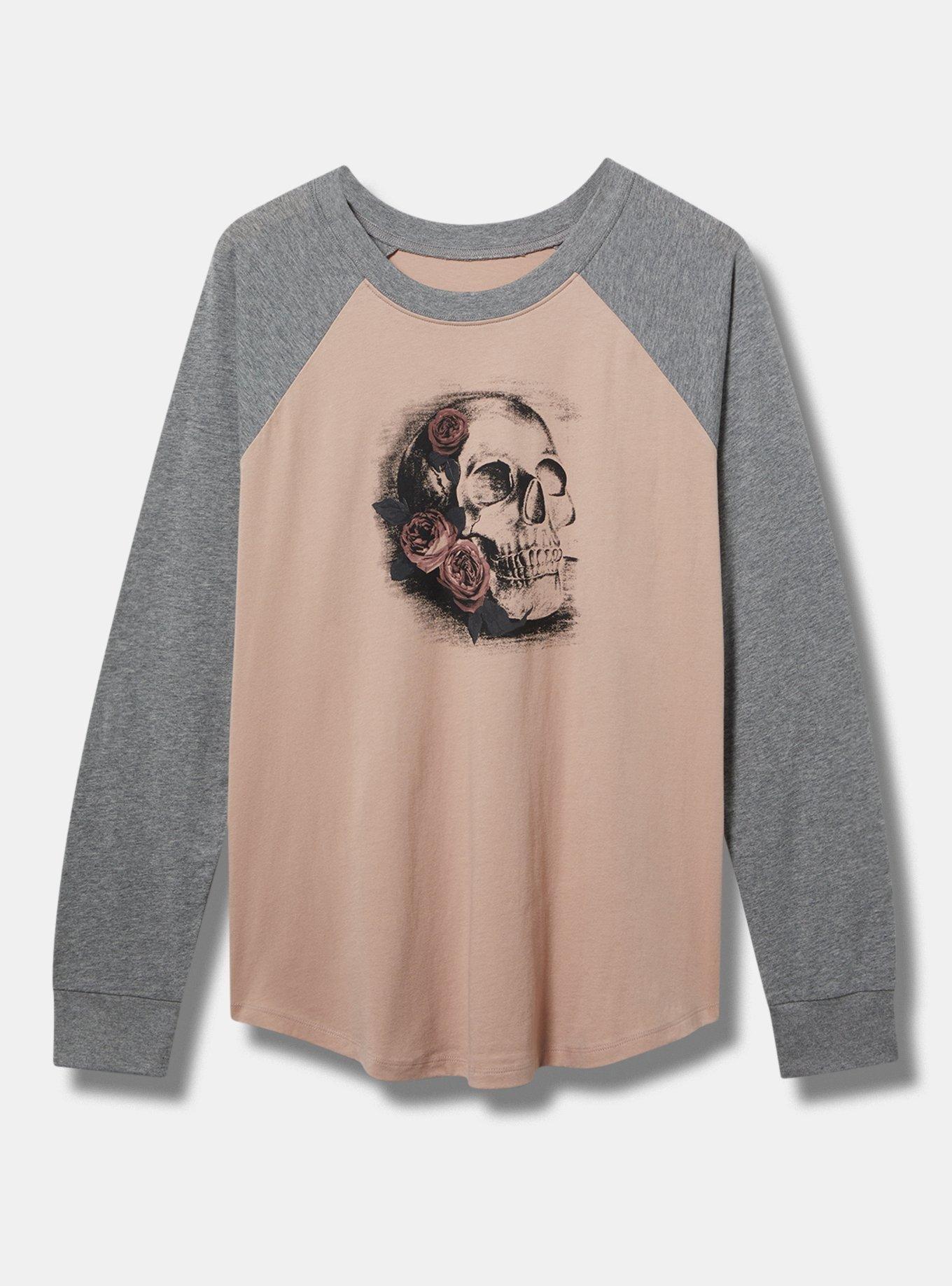 Floral Skull Boyfriend Raglan Floral Skull Boyfriend Raglan