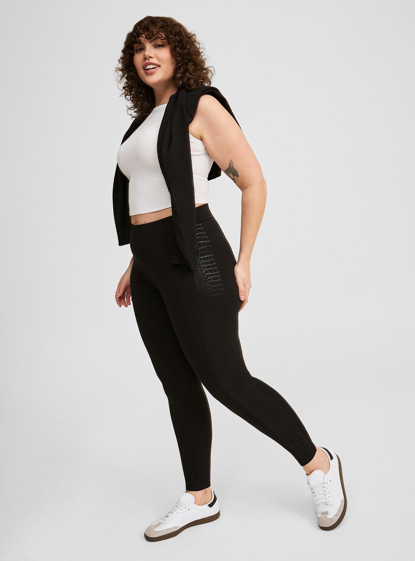 Contrast Panel Full-Length Legging