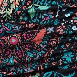 Asymmetrical Wrap Skirted Swim Brief, COSETTE JACO DEEP BLACK, swatch