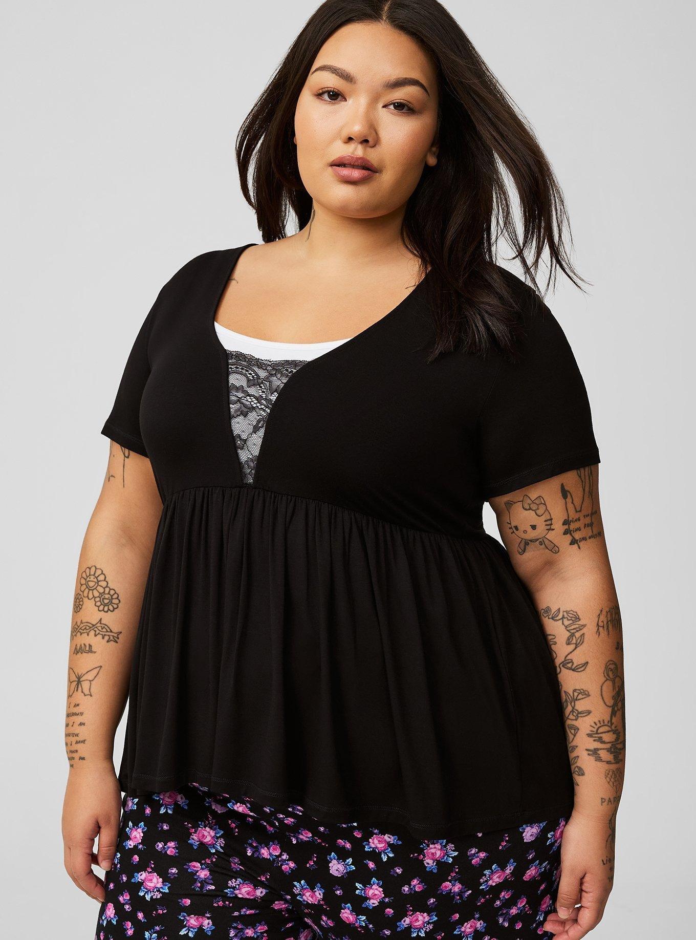 Lace Inset Sleep Tee