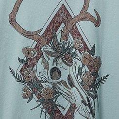 Deer Skull Oversized Fit Heritage Jersey Tunic Tee, AGATE STONE, swatch