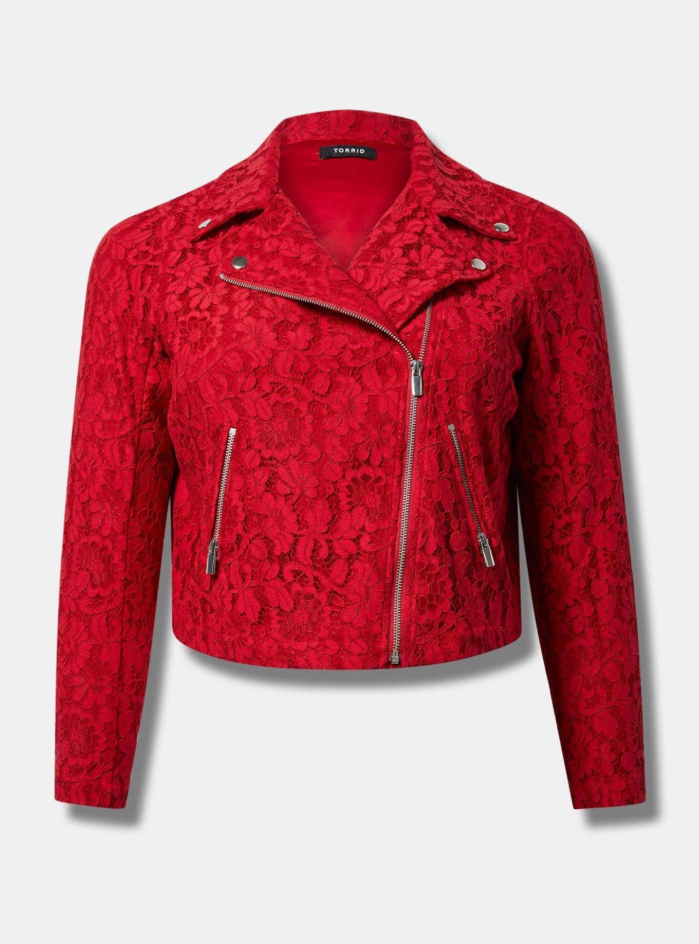 Plus Size - Crochet Lace Moto Jacket - Torrid