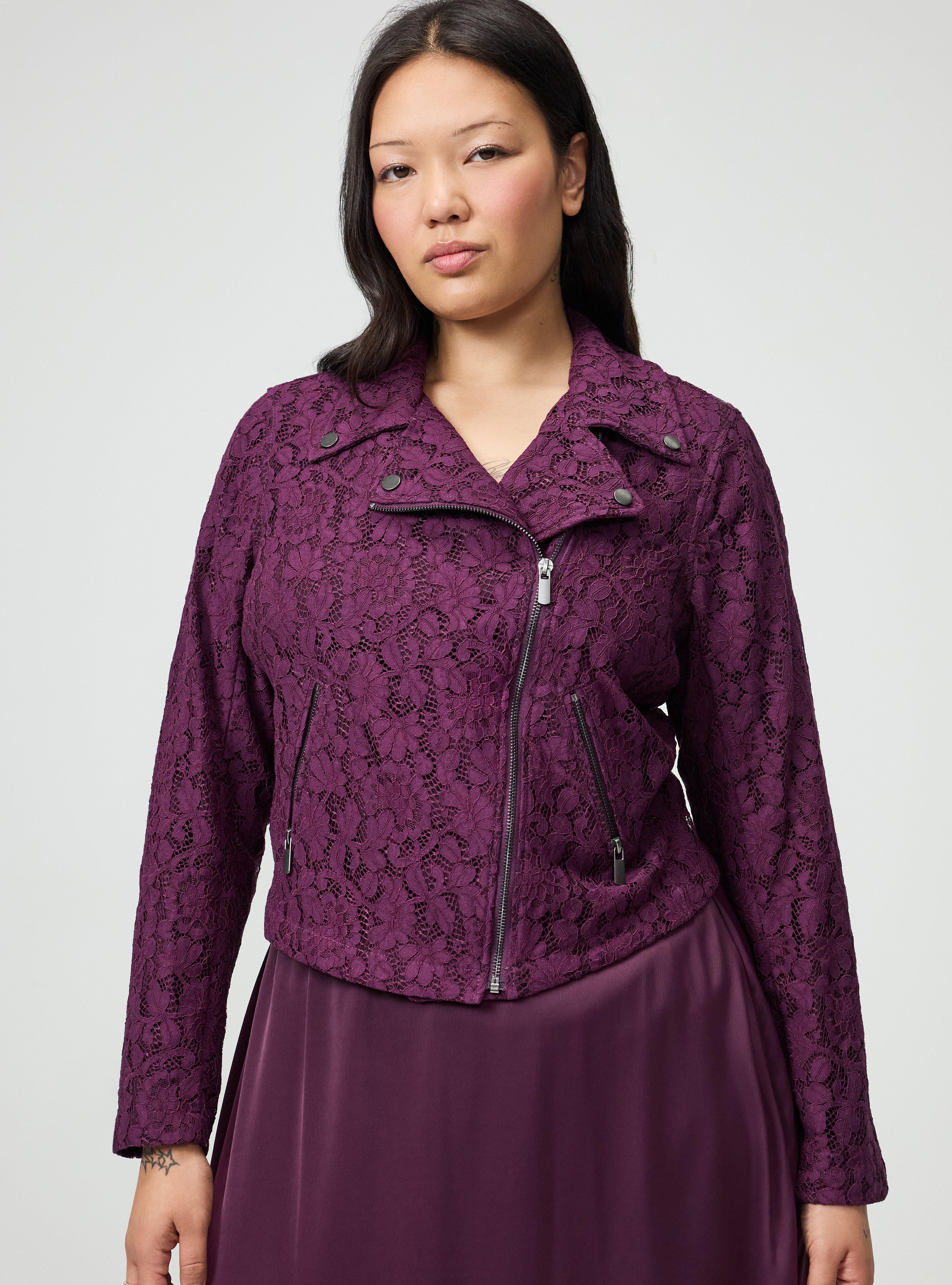 Plus Size - Crochet Lace Moto Jacket - Torrid