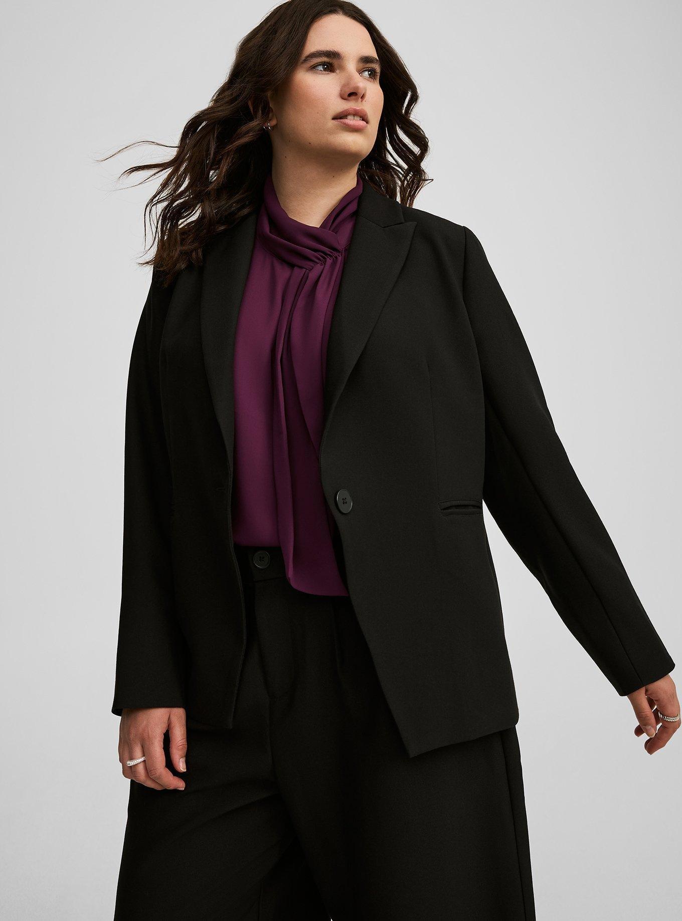 Classic Tailored Twill Blazer