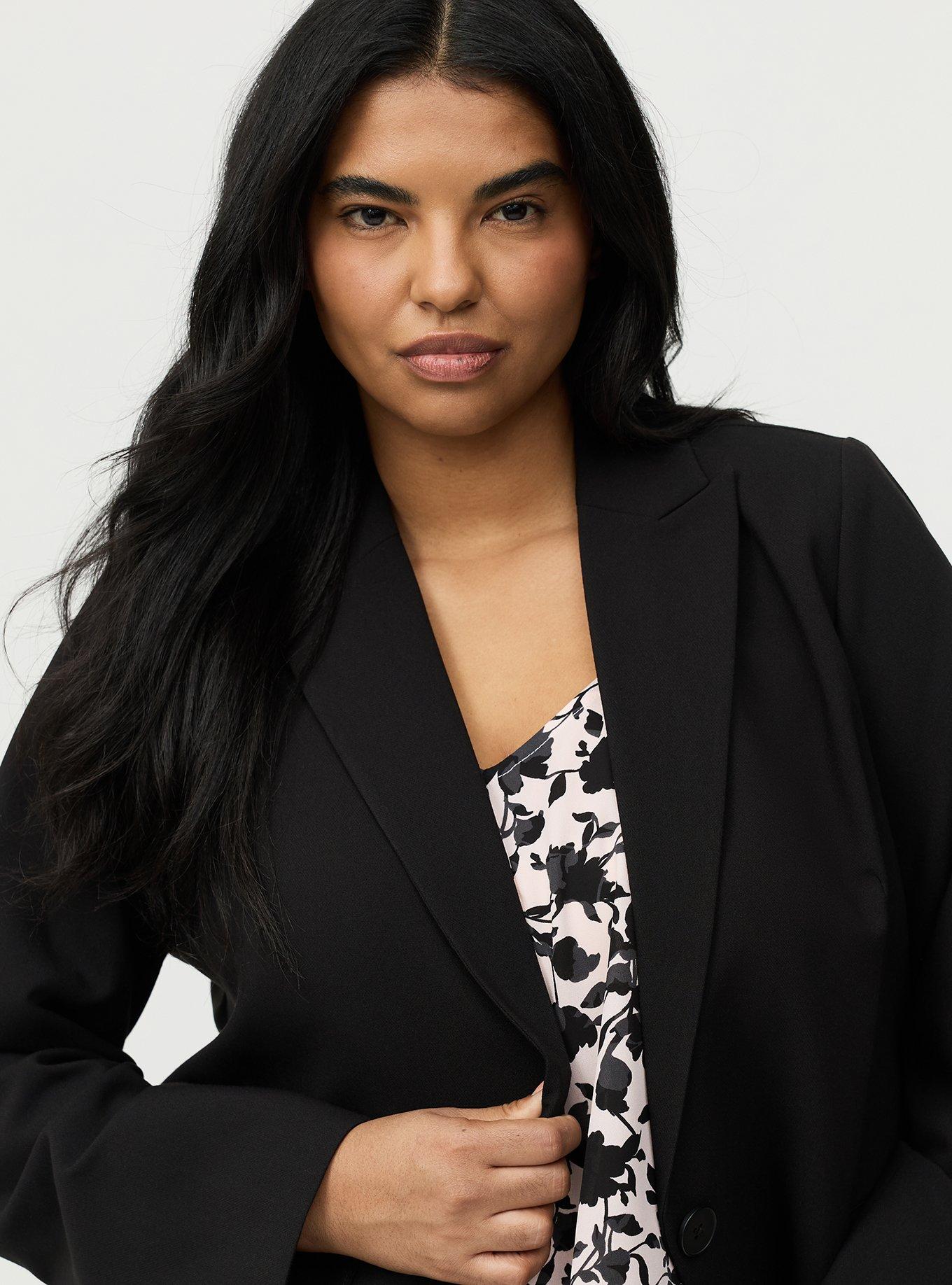 Studio Classic Tailored Twill Blazer, DEEP BLACK, alternate