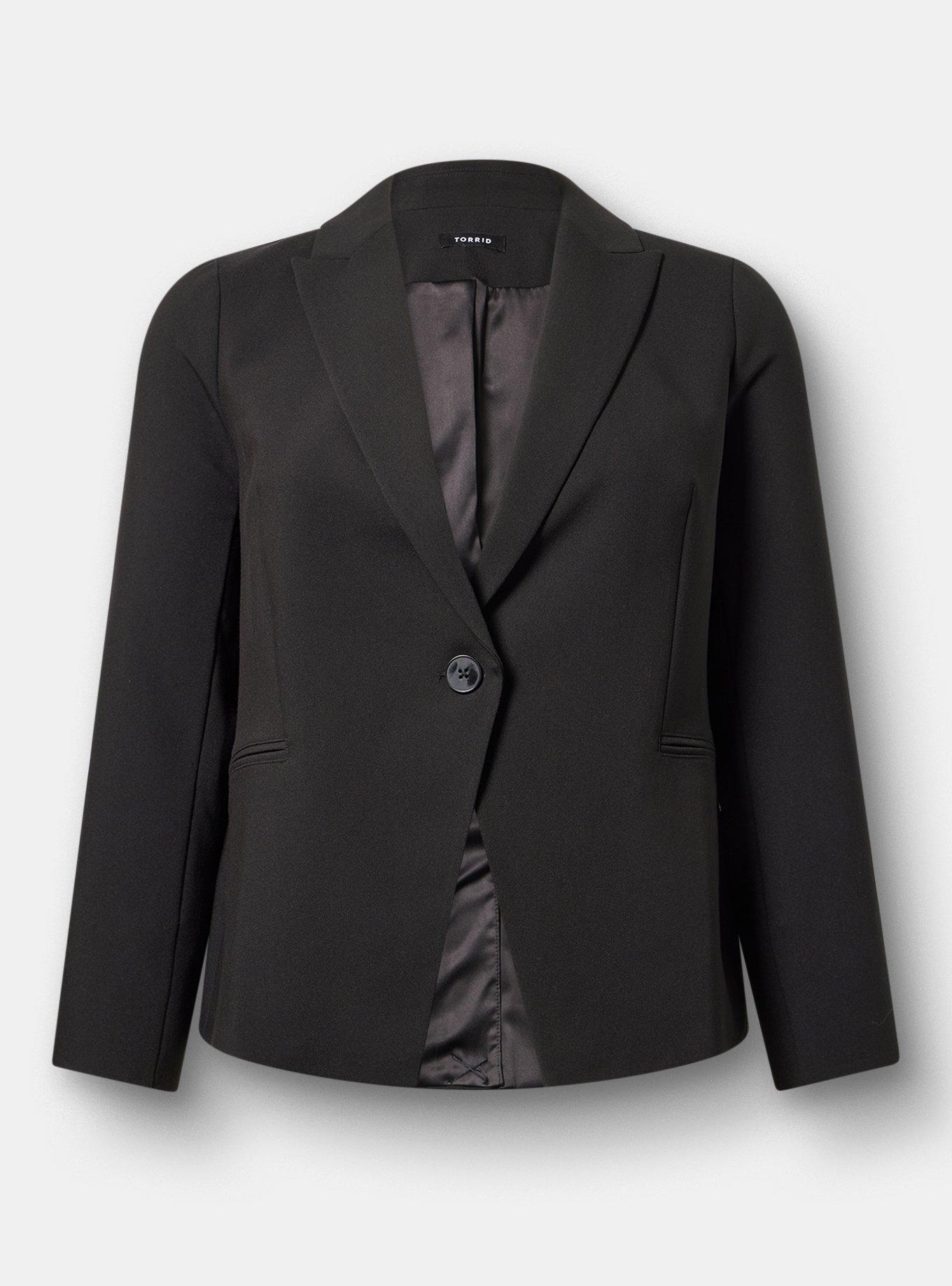 Studio Classic Tailored Twill Blazer, DEEP BLACK, hi-res
