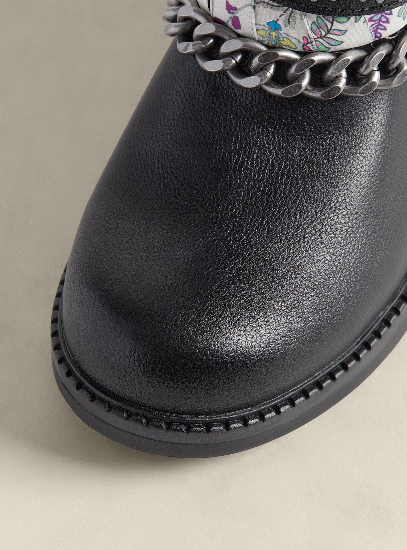 Buckle Chain Moto Bootie (WW)