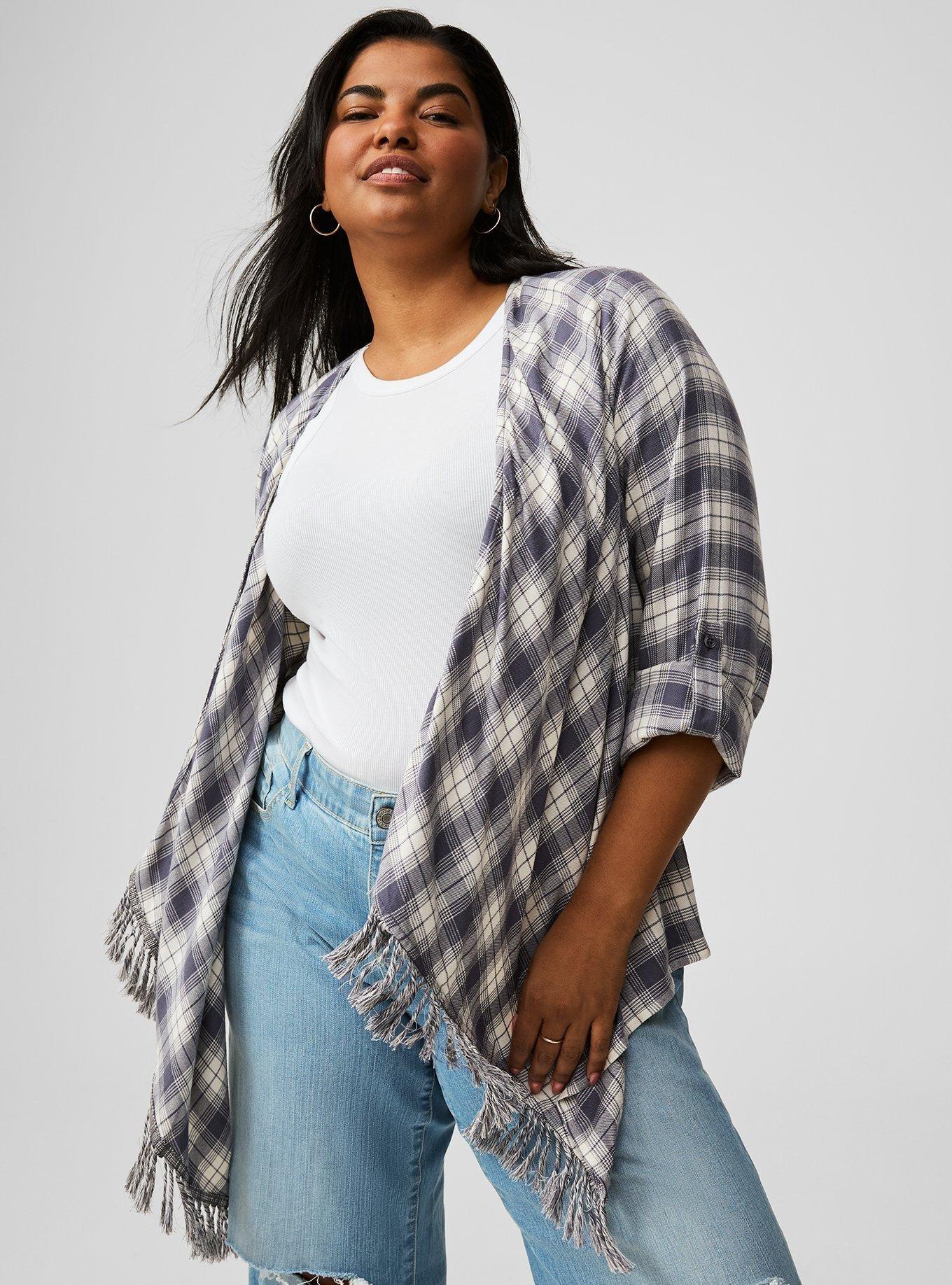 Brushed Drape Front Shacket 