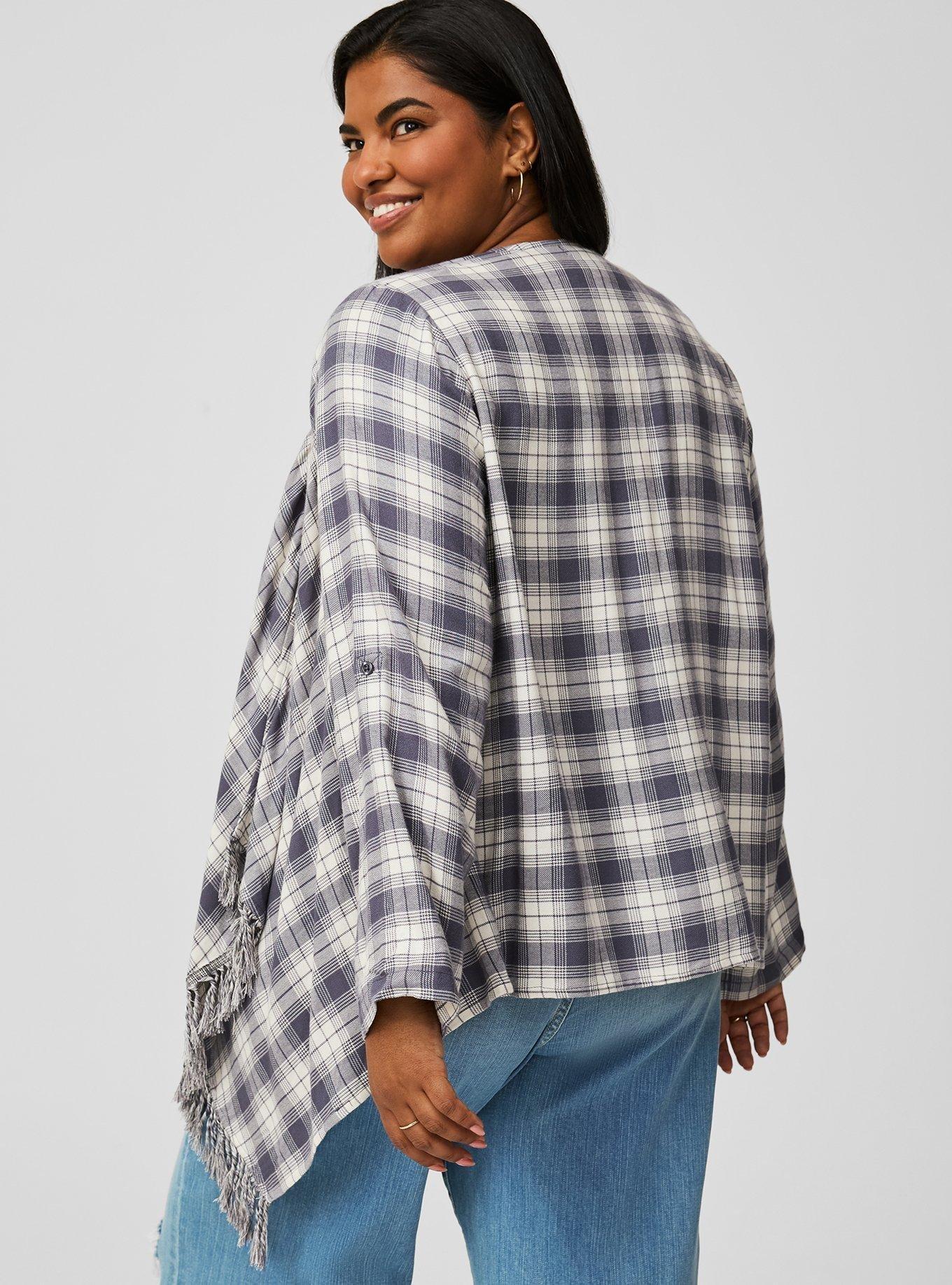 Brushed Drape Front Shacket 
