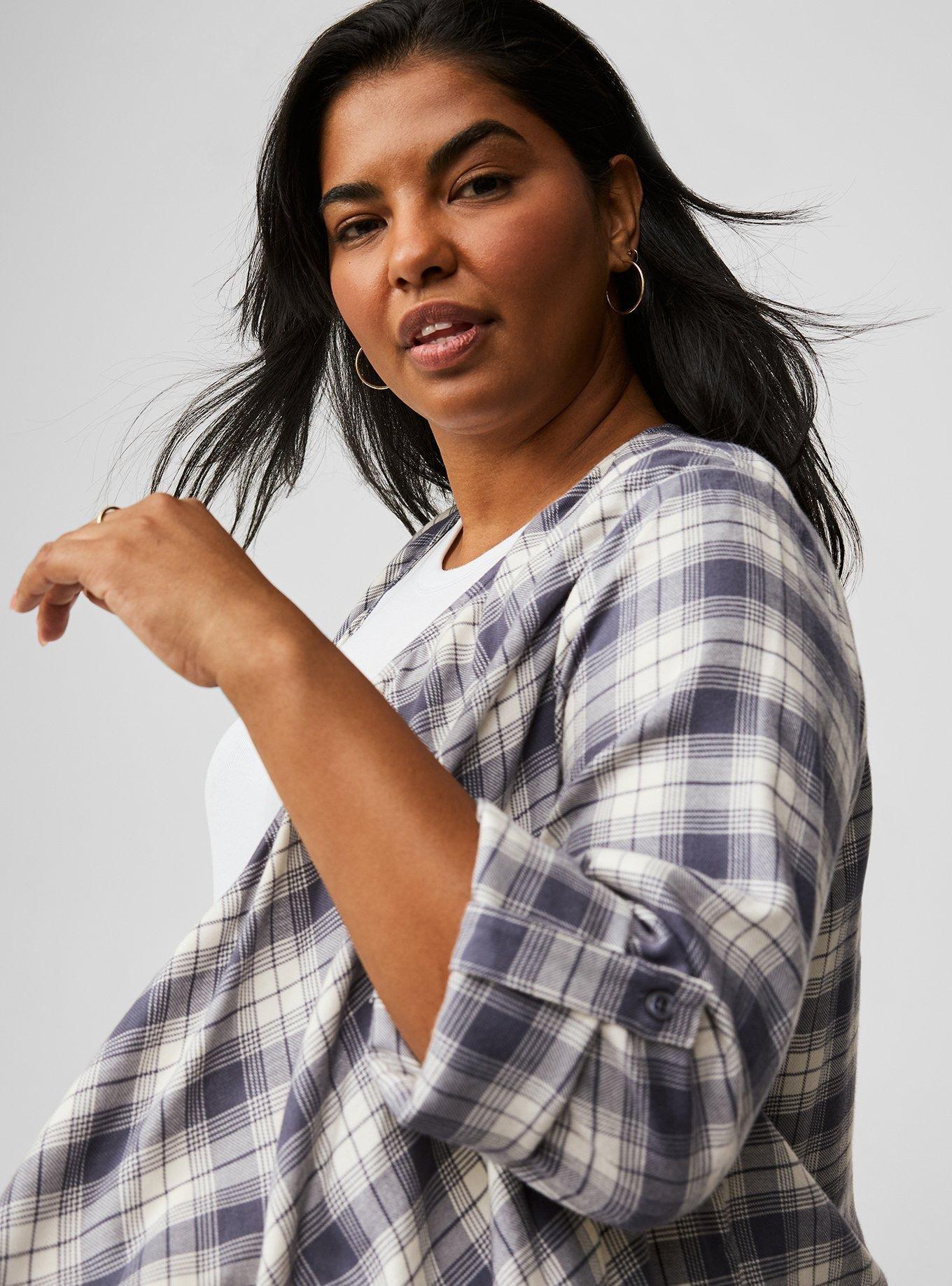Brushed Drape Front Shacket 