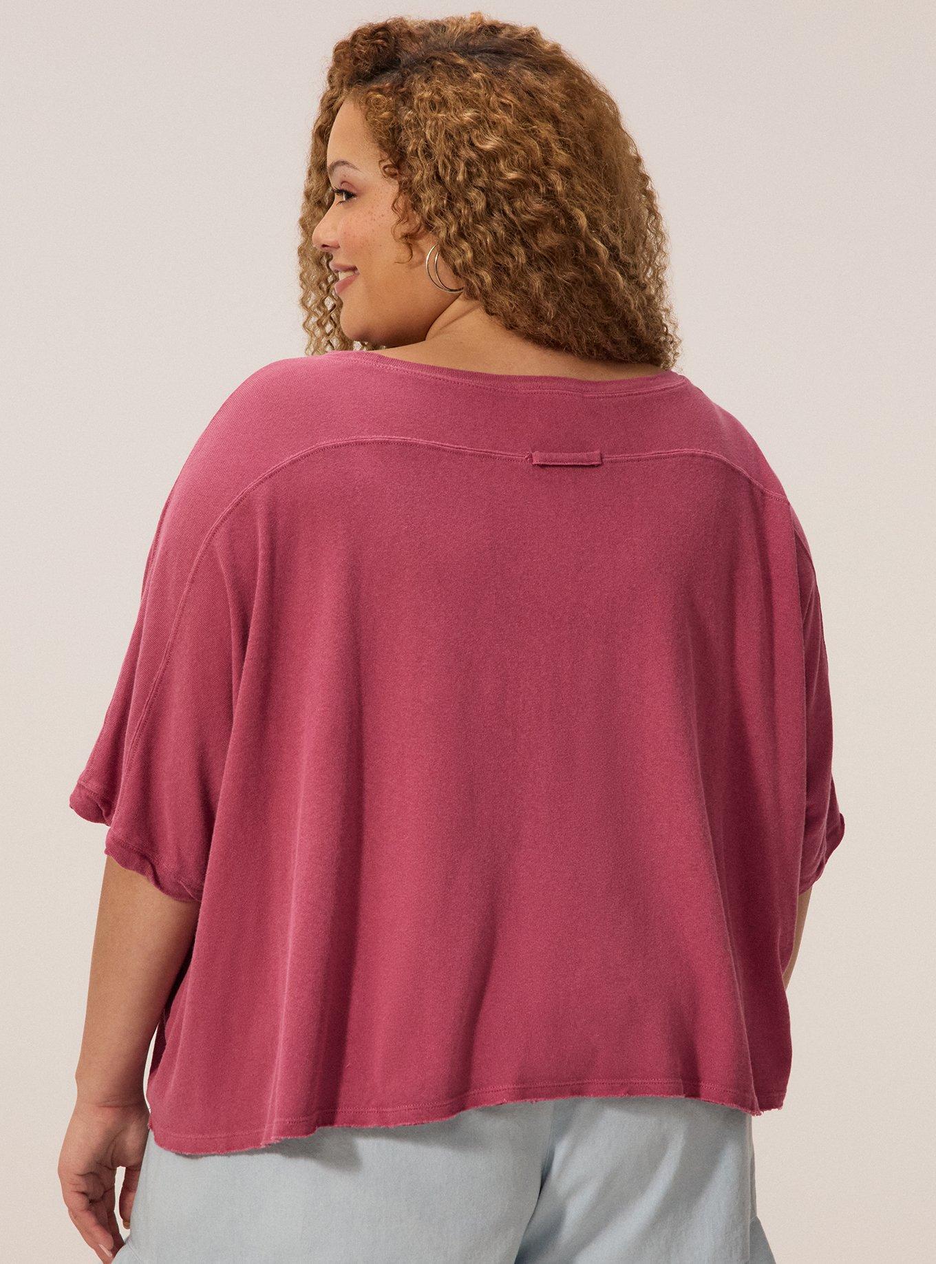 Festi Oversized Dolman Tee, RED VIOLET, alternate