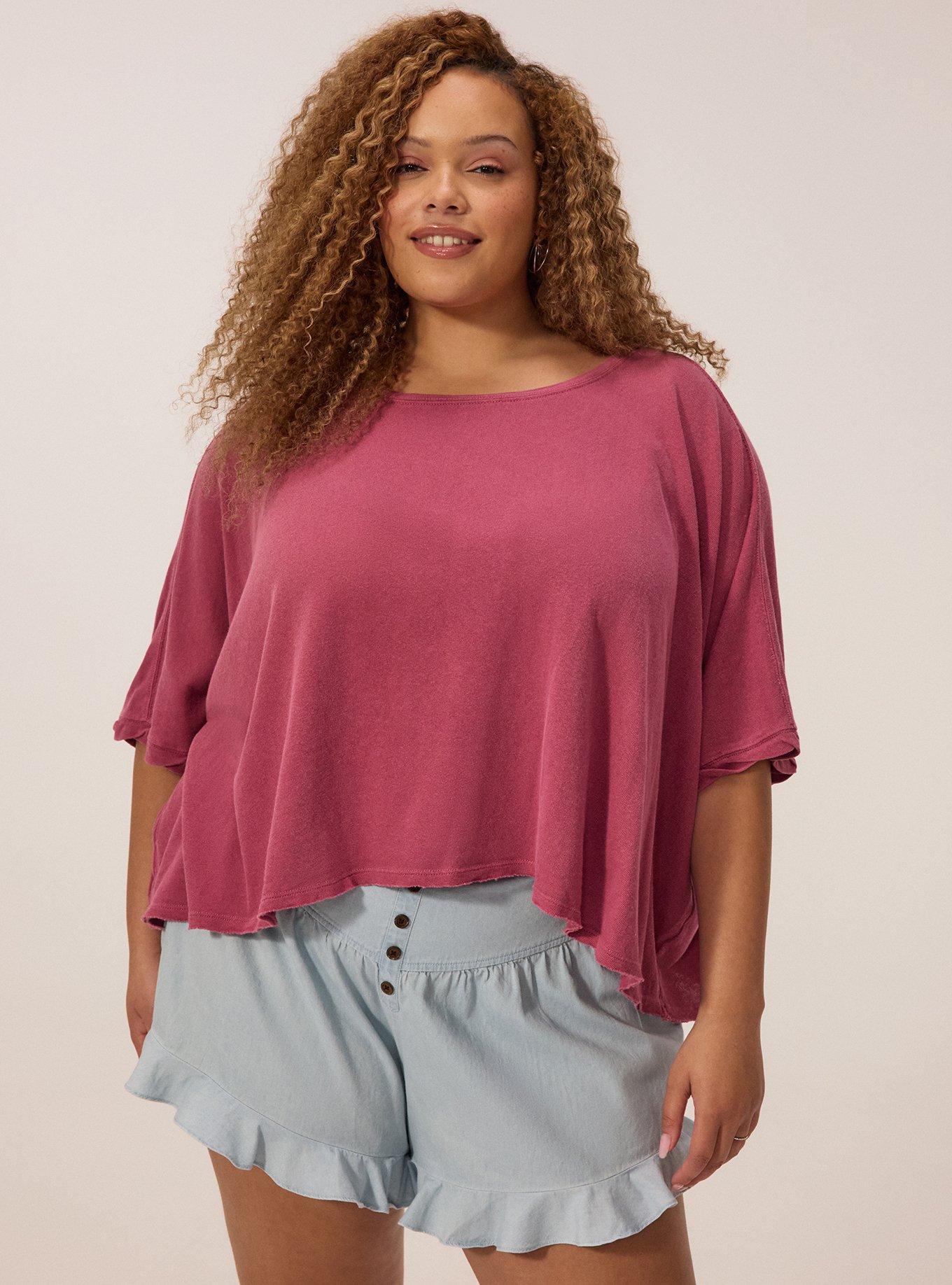 Festi Oversized Dolman Tee, RED VIOLET, hi-res