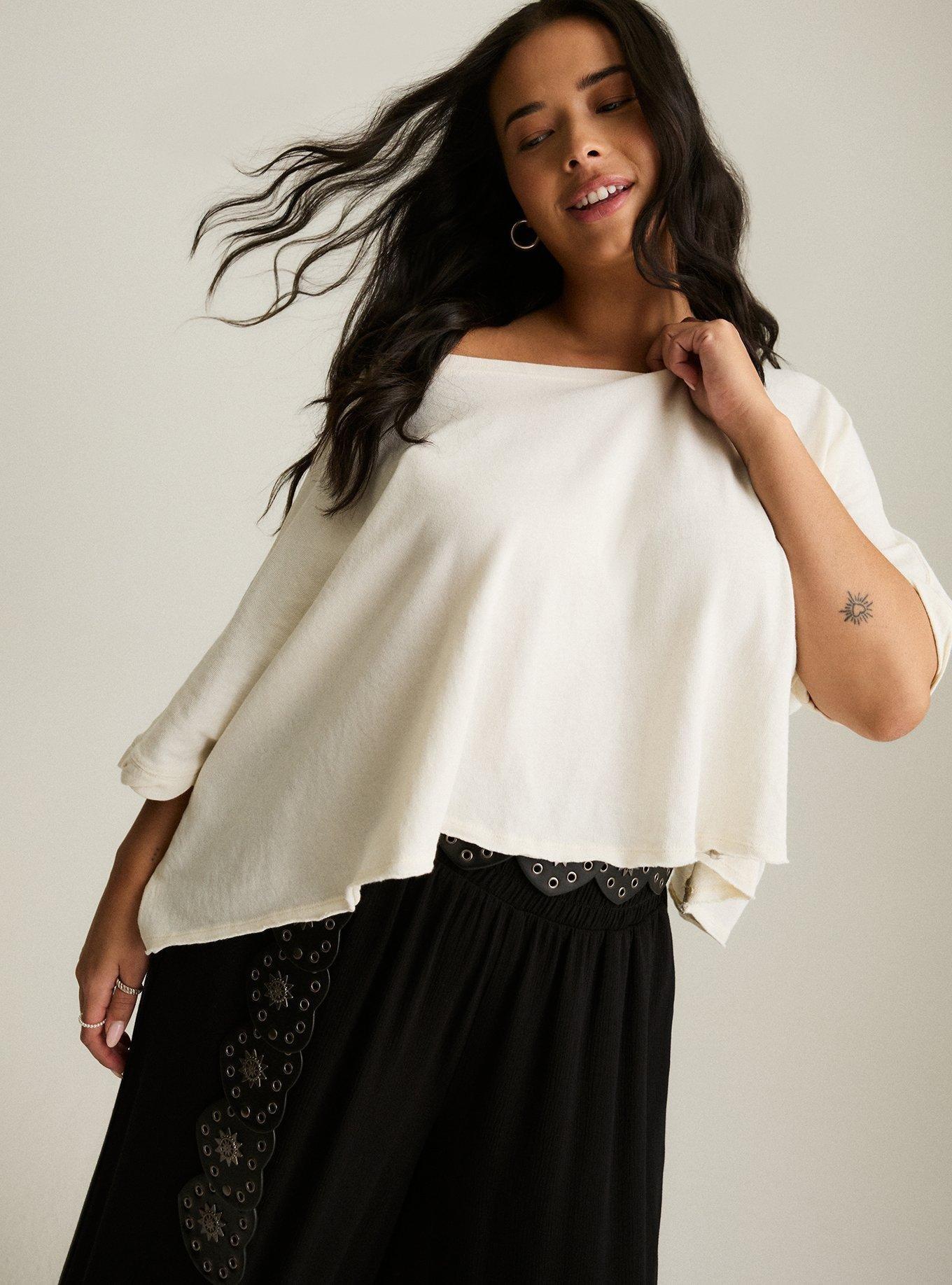 Festi Oversized Dolman Crop Tee