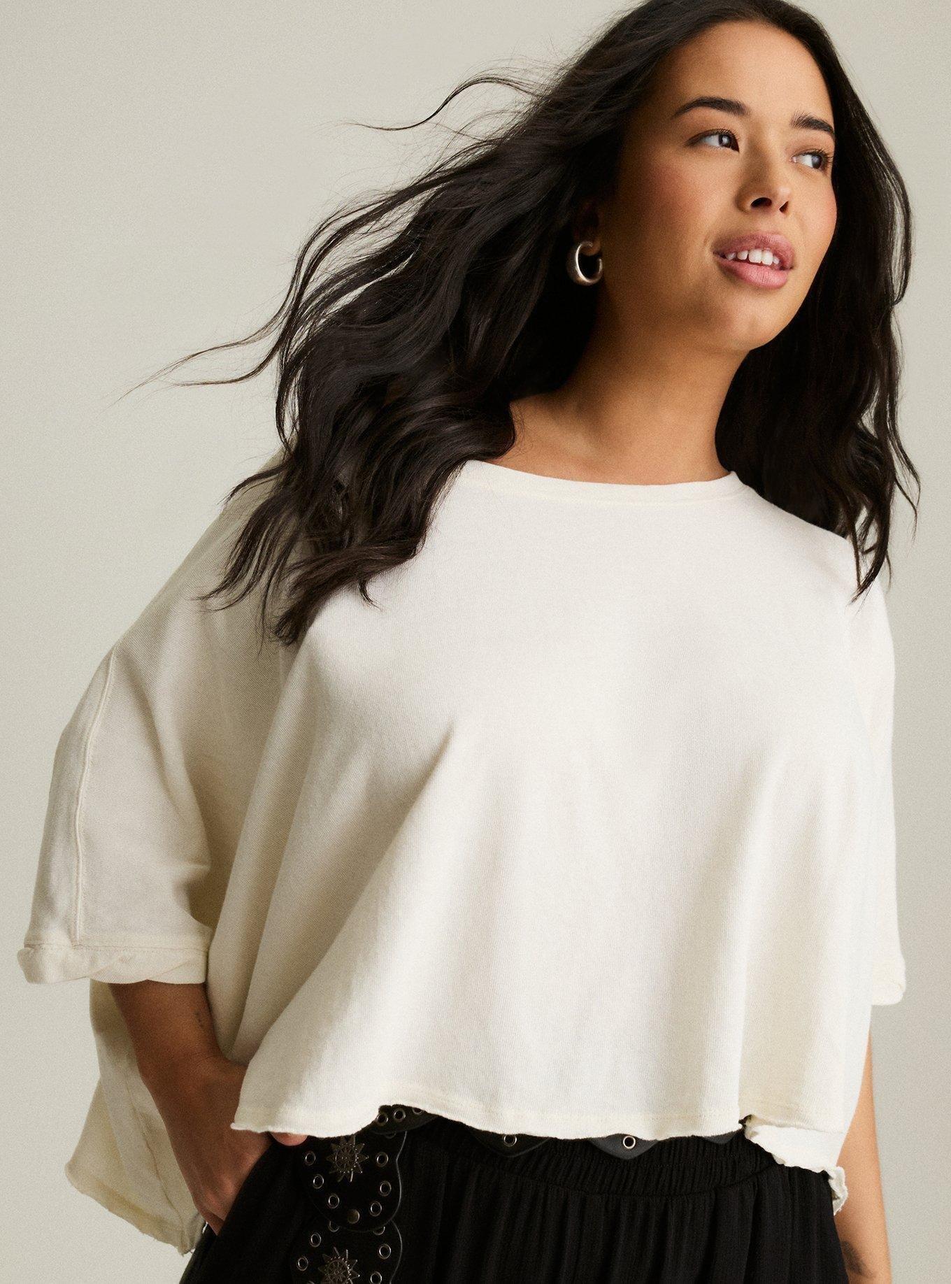 Festi Oversized Dolman Crop Tee