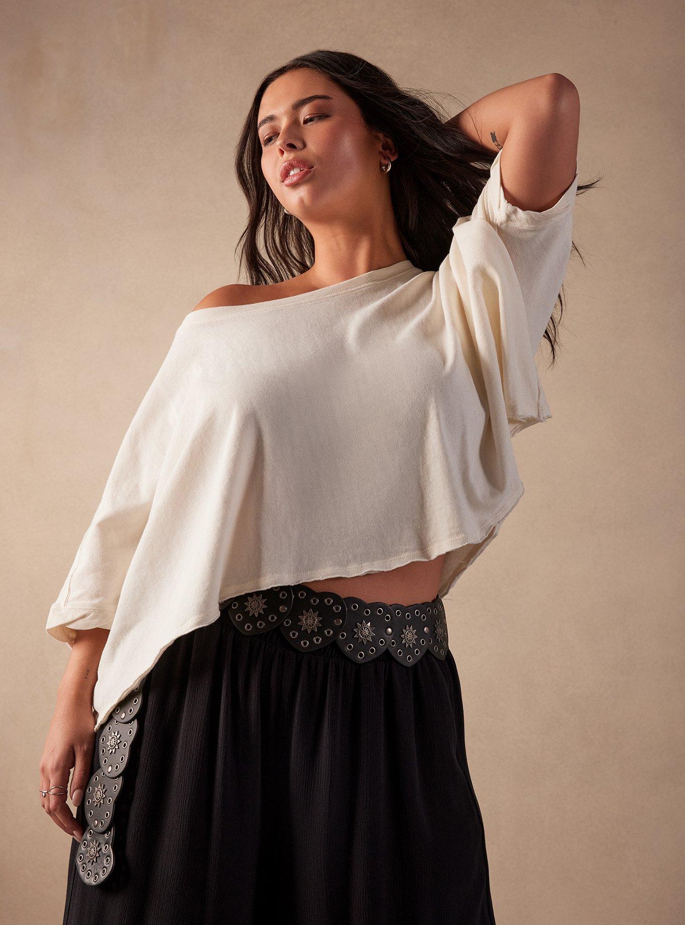 Festi Oversized Dolman Crop Tee