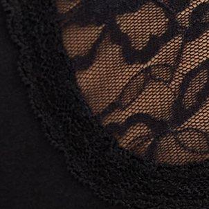 Sexy Cotton Thong Panty, RICH BLACK, swatch