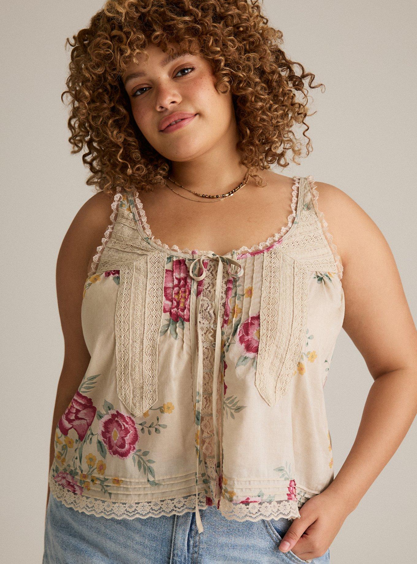 Festi Lace Tie-Front Tank