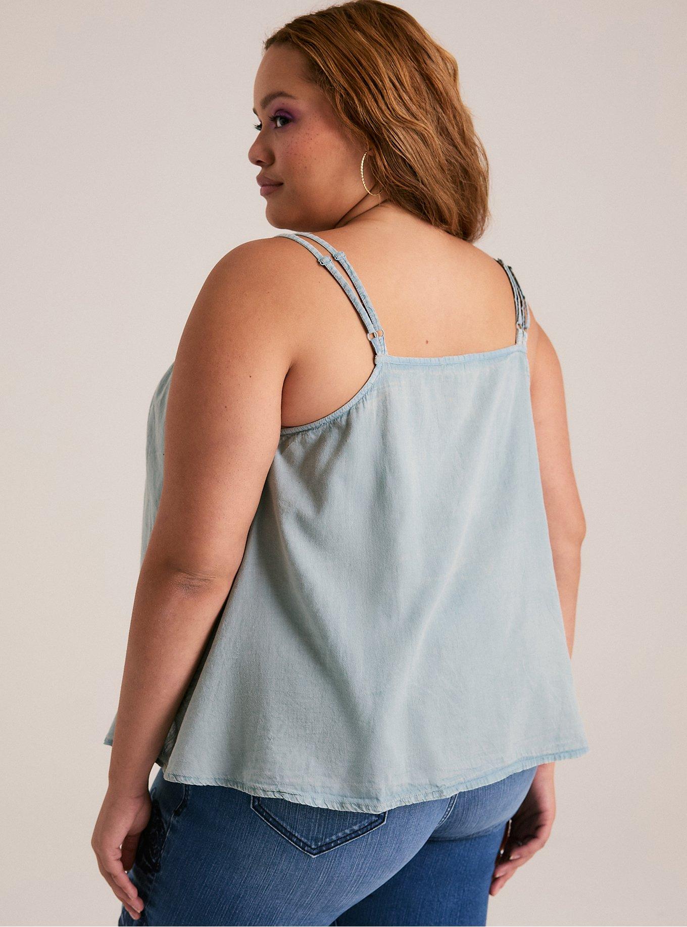 Festi Cotton Gauze Crochet Cami, ARONA, alternate